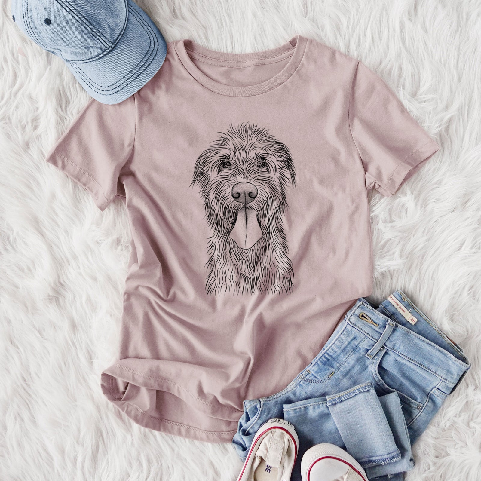 Bare Sullivan the Irish Wolfhound - Women's Lightweight Relaxed Fit 100% Cotton Crewneck