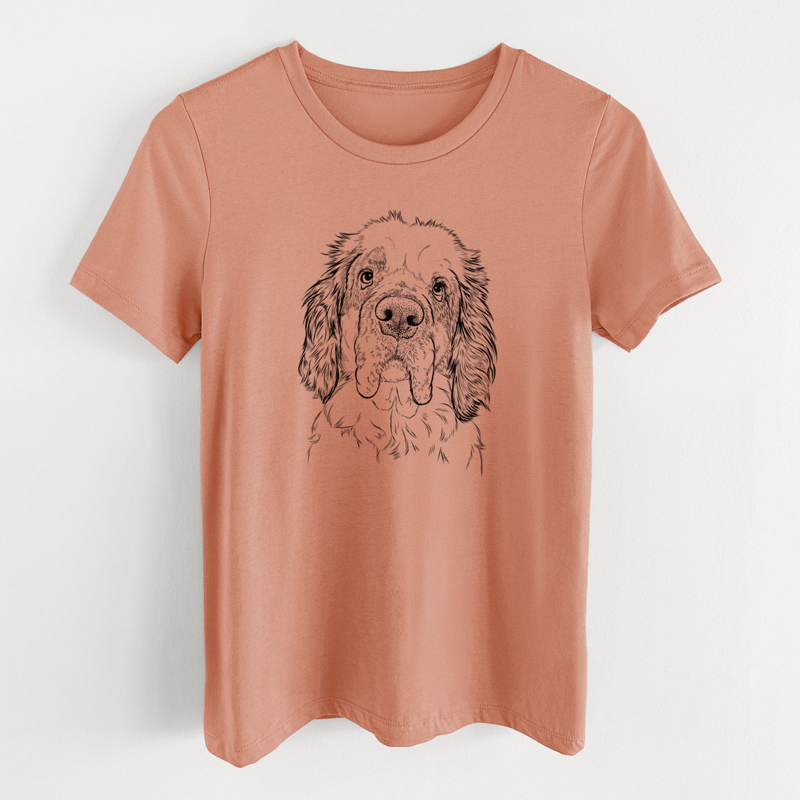 Bare Sully the Clumber Spaniel - Women's Lightweight Relaxed Fit 100% Cotton Crewneck