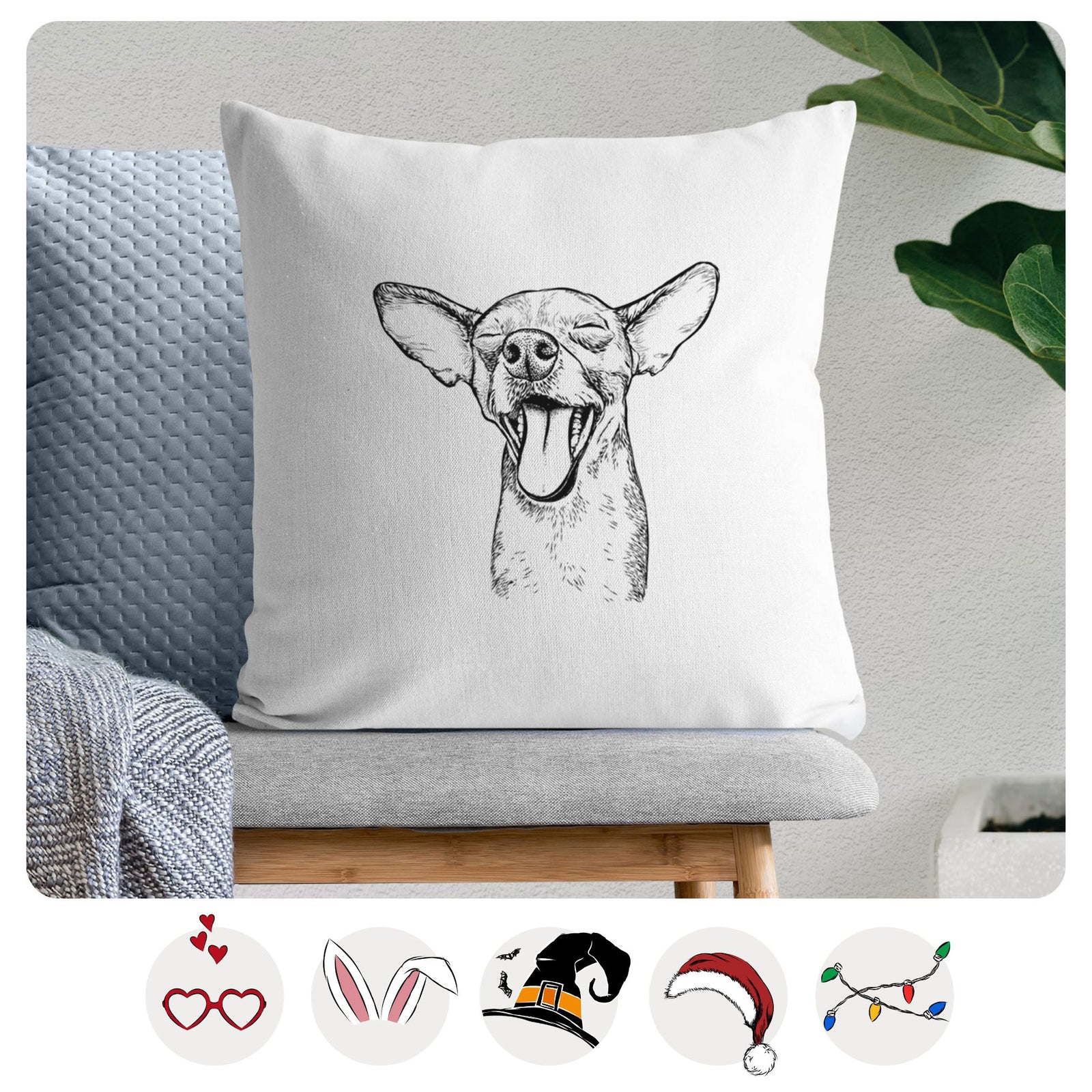 SweetBailey the Chihuahua Mix - Throw Pillow Cover