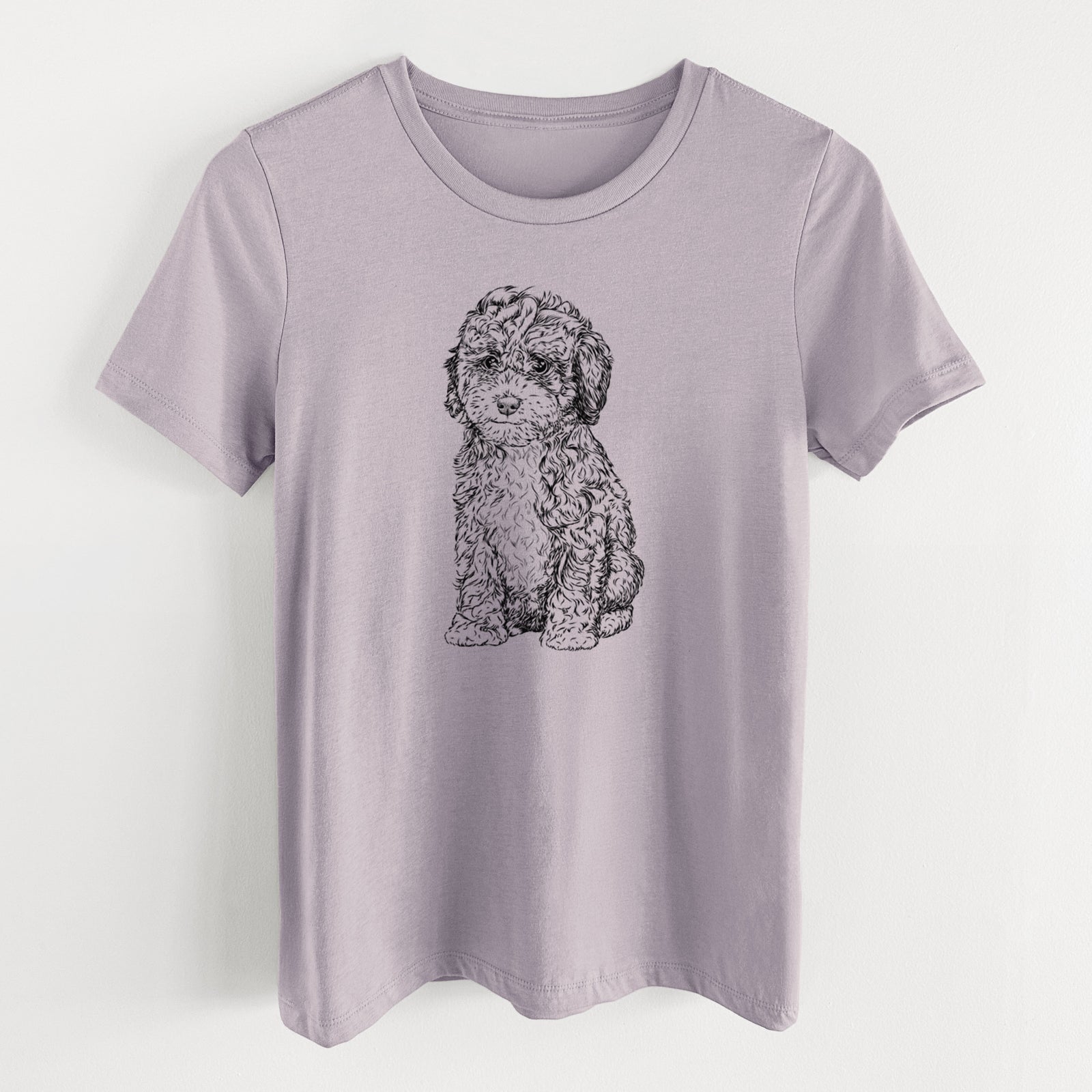 Bare Sweet Tea the Mini Doodle - Women's Lightweight Relaxed Fit 100% Cotton Crewneck