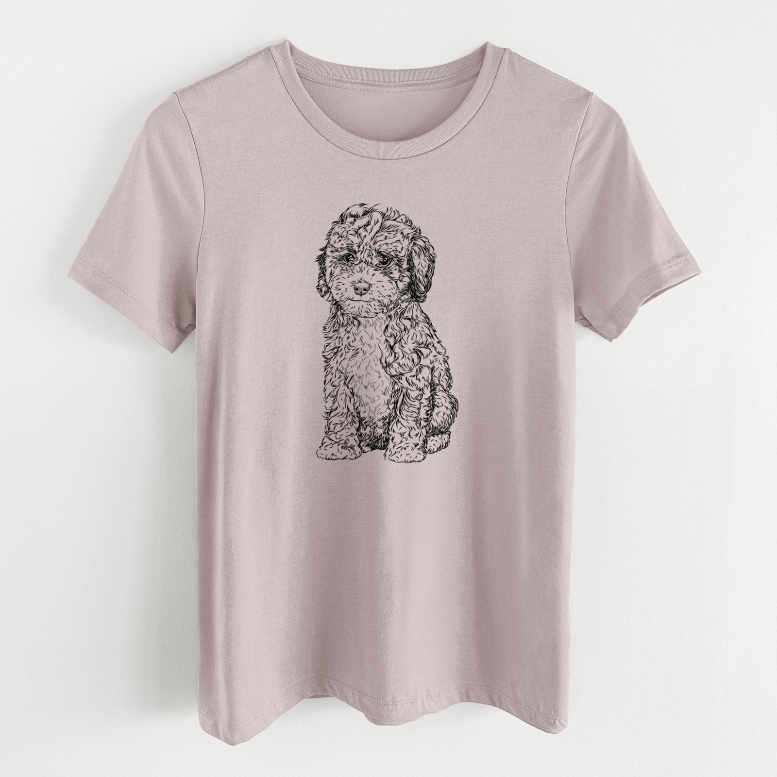 Bare Sweet Tea the Mini Doodle - Women's Lightweight Relaxed Fit 100% Cotton Crewneck