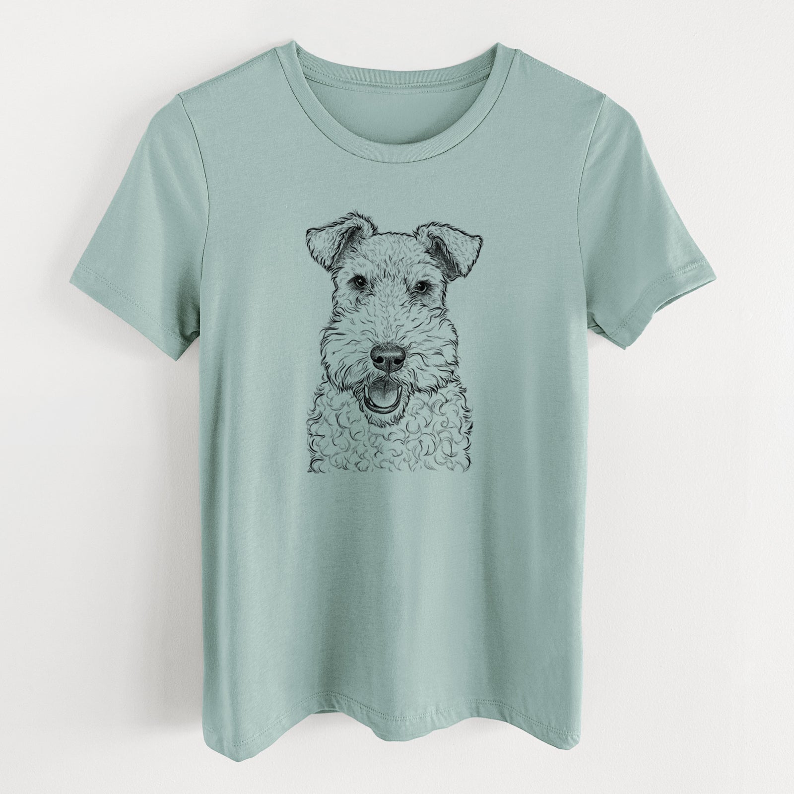 Bare Ted the Wire Fox Terrier - Women's Lightweight Relaxed Fit 100% Cotton Crewneck