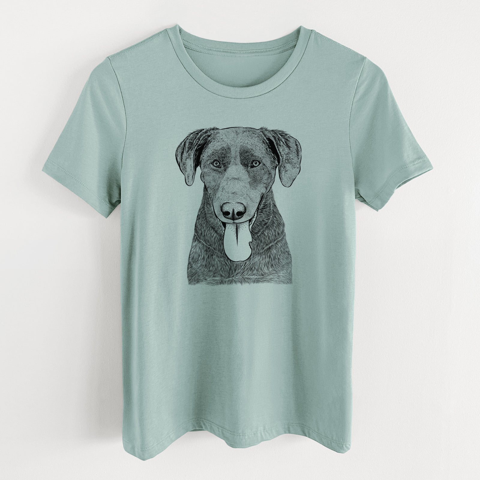 Bare Tobes the Chocolate Lab - Women's Lightweight Relaxed Fit 100% Cotton Crewneck