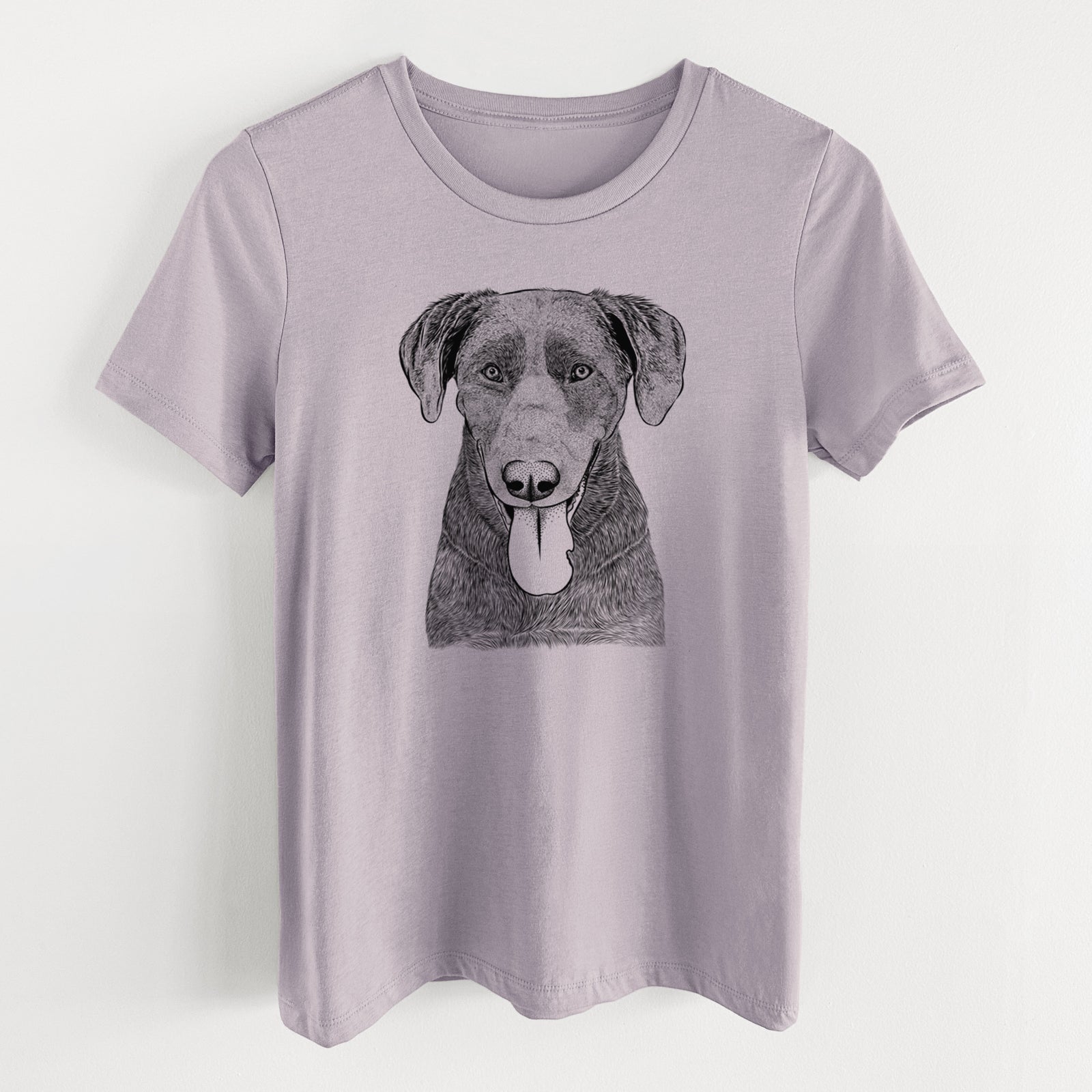 Bare Tobes the Chocolate Lab - Women's Lightweight Relaxed Fit 100% Cotton Crewneck