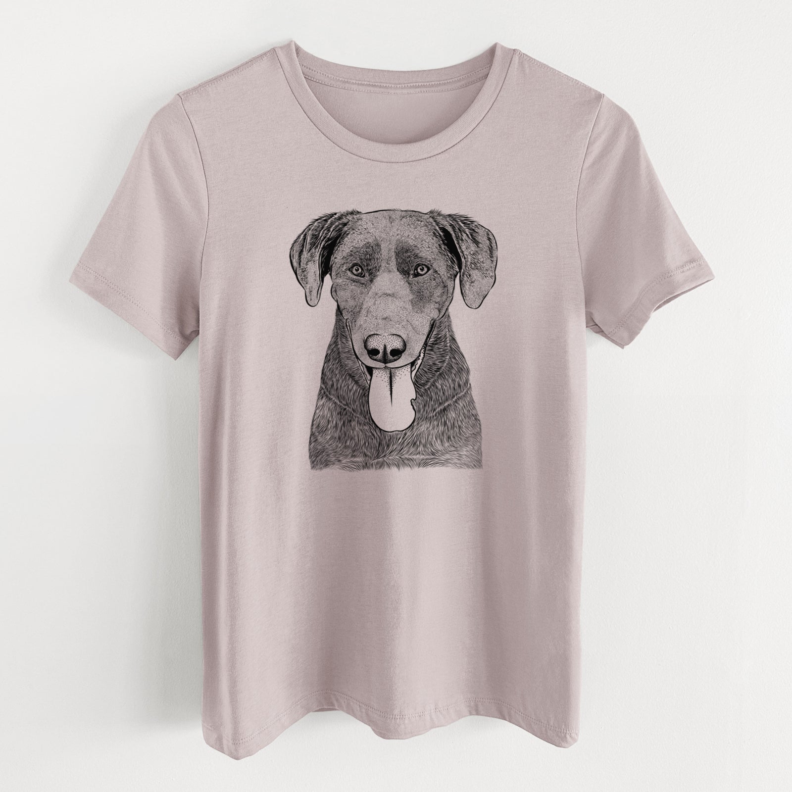 Bare Tobes the Chocolate Lab - Women's Lightweight Relaxed Fit 100% Cotton Crewneck