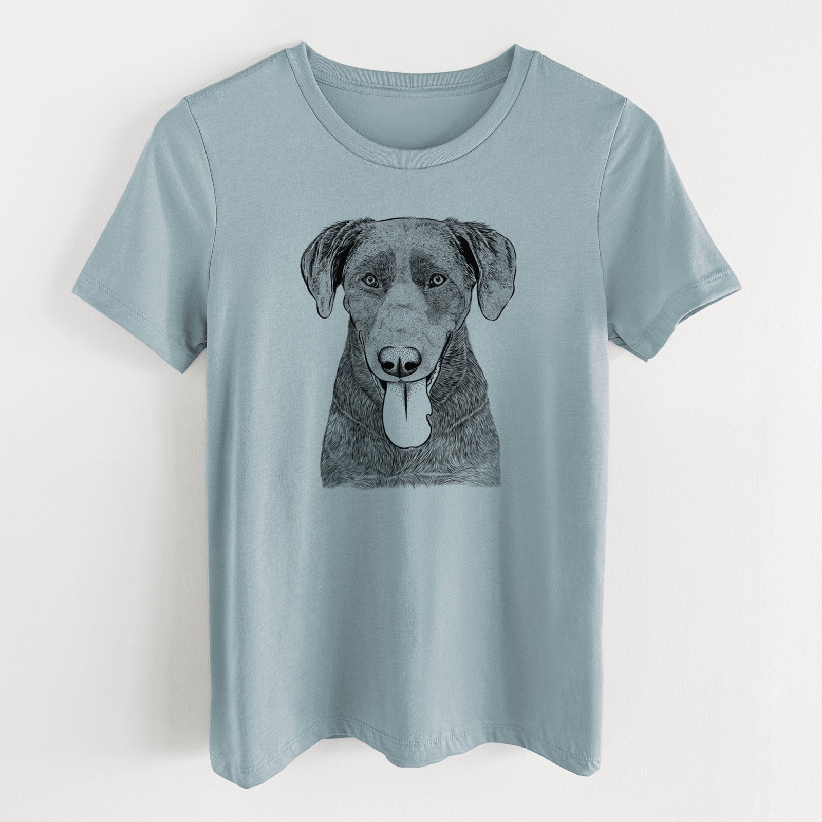 Bare Tobes the Chocolate Lab - Women's Lightweight Relaxed Fit 100% Cotton Crewneck