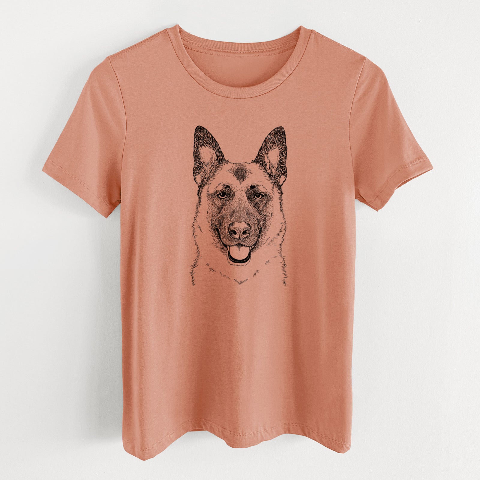 Bare Trooper the German Shepherd - Women's Lightweight Relaxed Fit 100% Cotton Crewneck