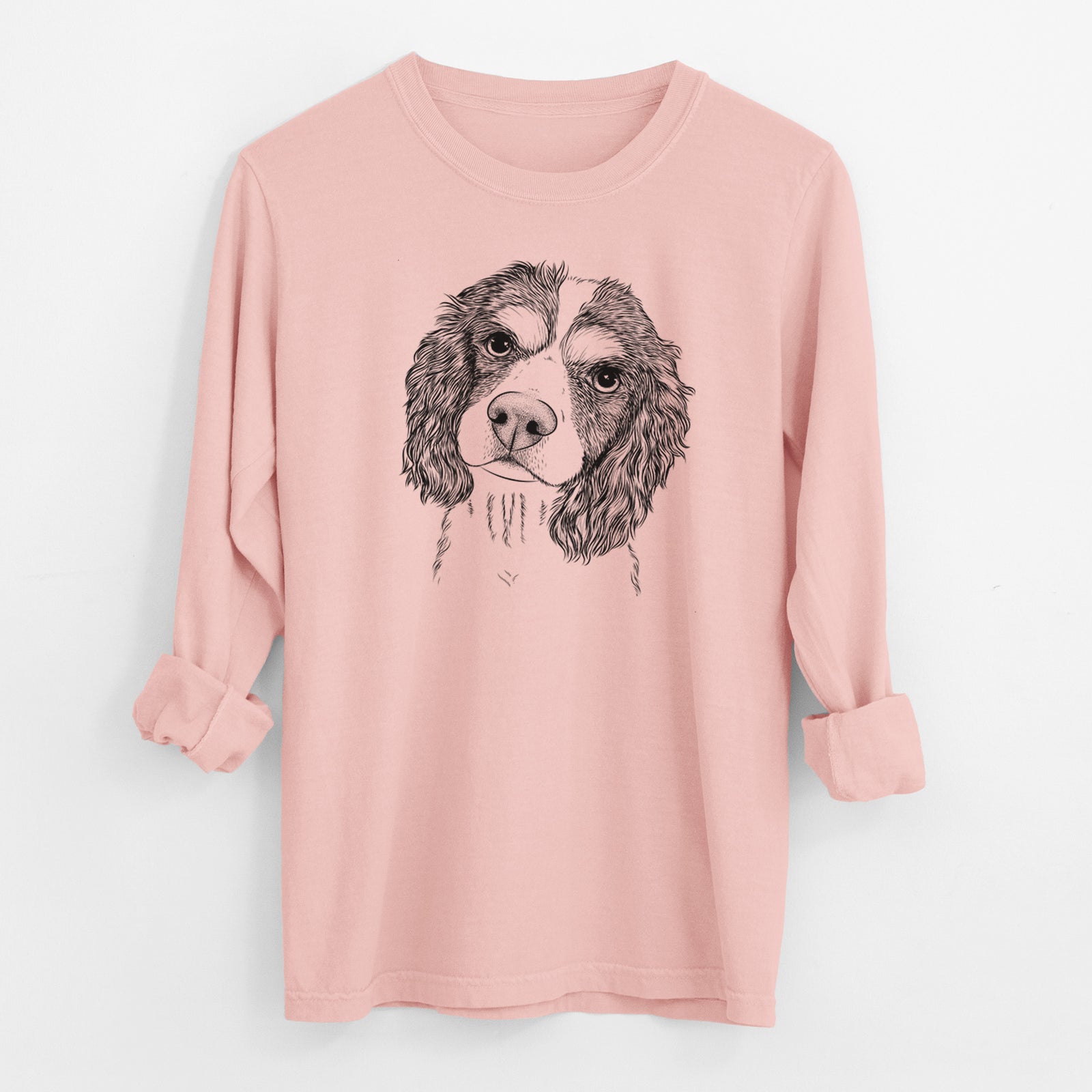 Bare Truman the Cavalier King Charles Spaniel - Men's Heavyweight 100% Cotton Long Sleeve