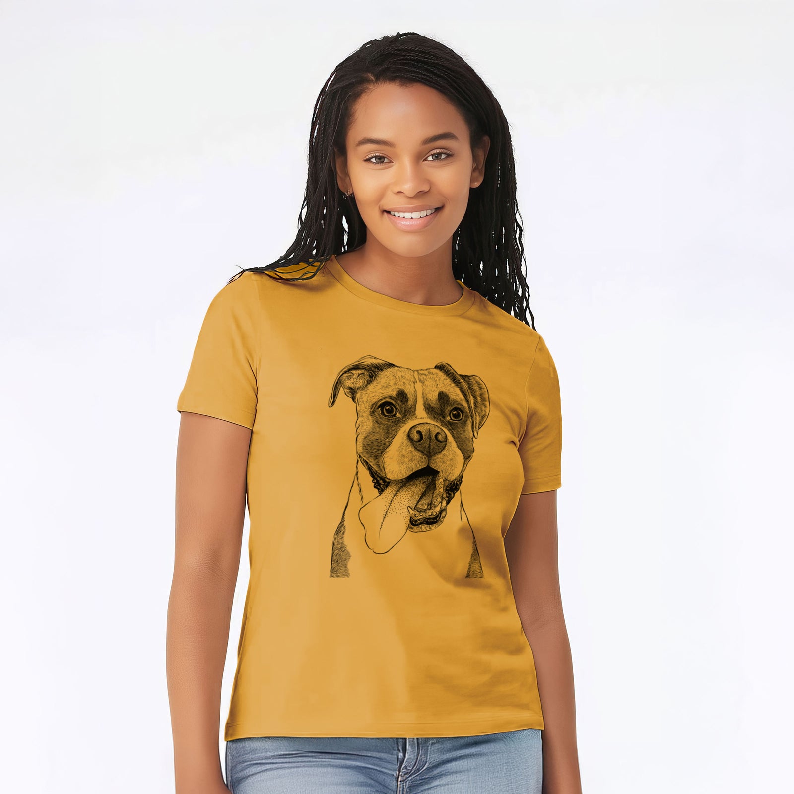 Bare Tuckeroo the Boxer - Women's Lightweight Relaxed Fit 100% Cotton Crewneck