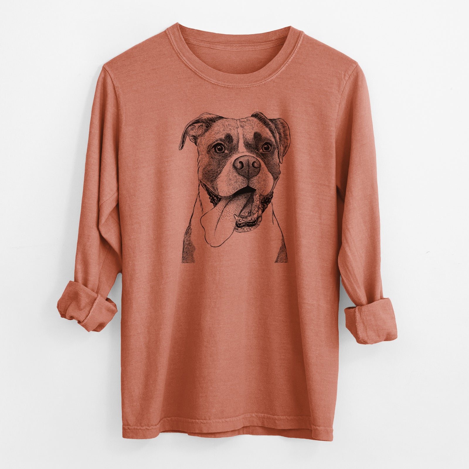 Bare Tuckeroo the Boxer - Men's Heavyweight 100% Cotton Long Sleeve