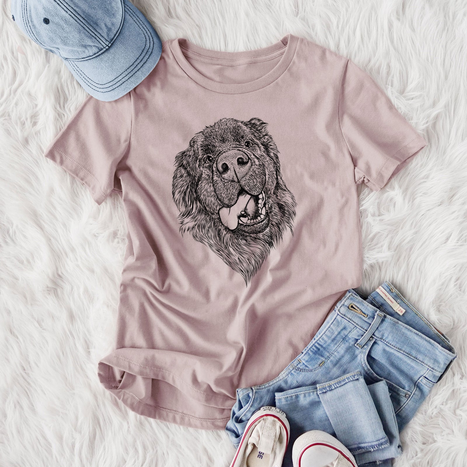 Bare Tuna the Newfoundland - Women's Lightweight Relaxed Fit 100% Cotton Crewneck