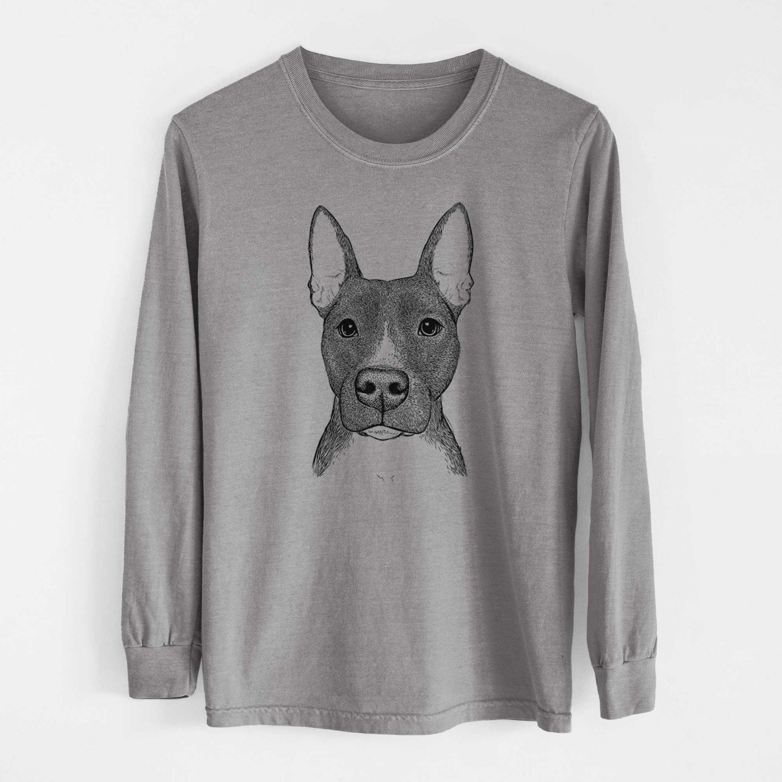 Bare Violet the Pitbull - Men's Heavyweight 100% Cotton Long Sleeve