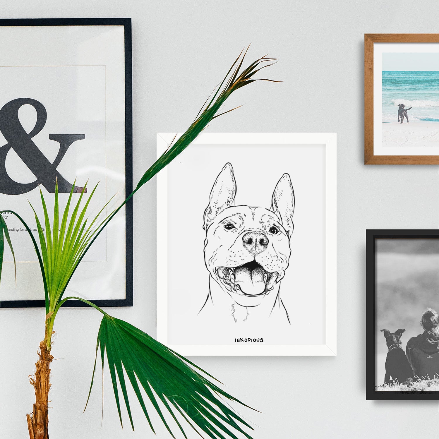 Wally the Pitbull Art Print