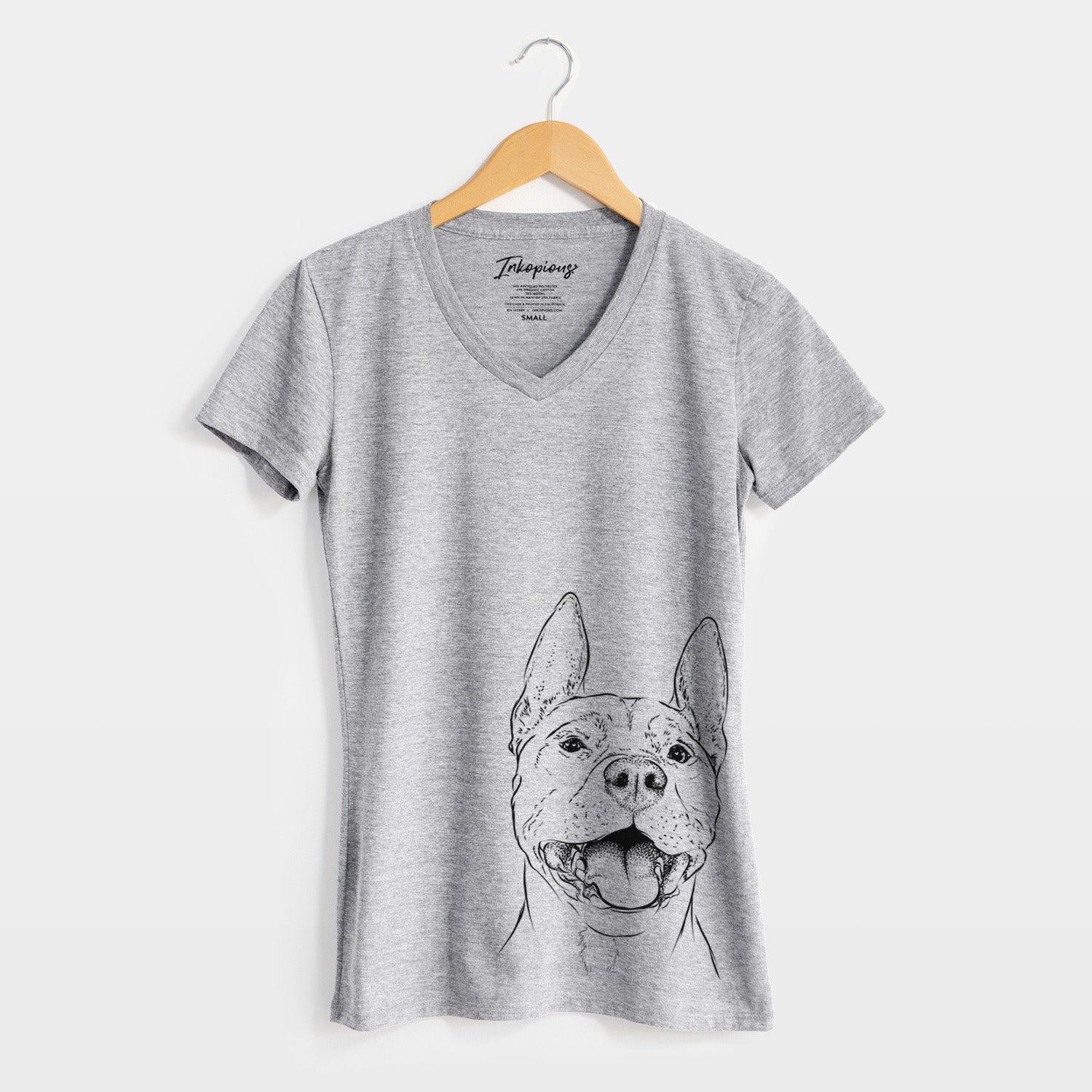 Bare Wally the Pitbull - Women's V-neck Shirt