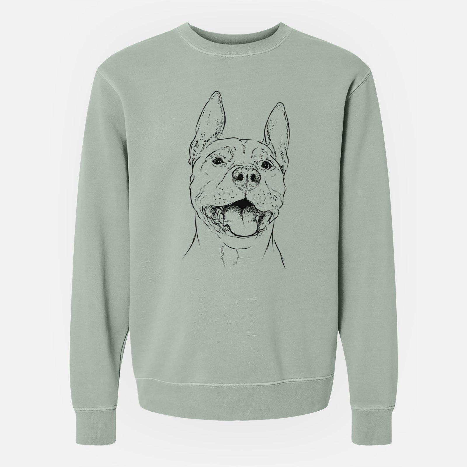 Bare Wally the Pitbull - Unisex Pigment Dyed Crew Sweatshirt