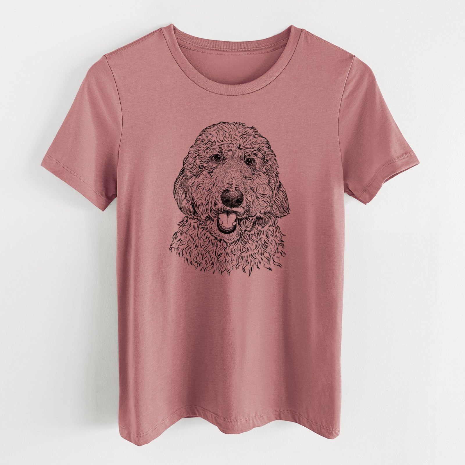 Bare Whisper the Goldendoodle - Women's Lightweight Relaxed Fit 100% Cotton Crewneck