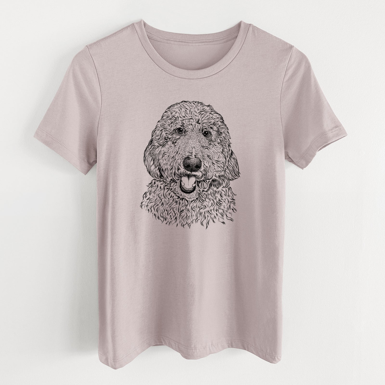 Bare Whisper the Goldendoodle - Women's Lightweight Relaxed Fit 100% Cotton Crewneck