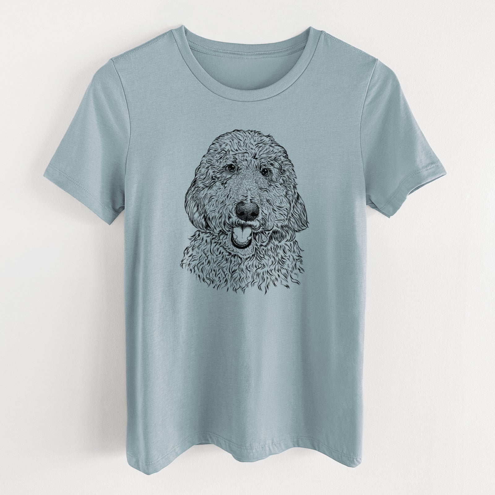 Bare Whisper the Goldendoodle - Women's Lightweight Relaxed Fit 100% Cotton Crewneck