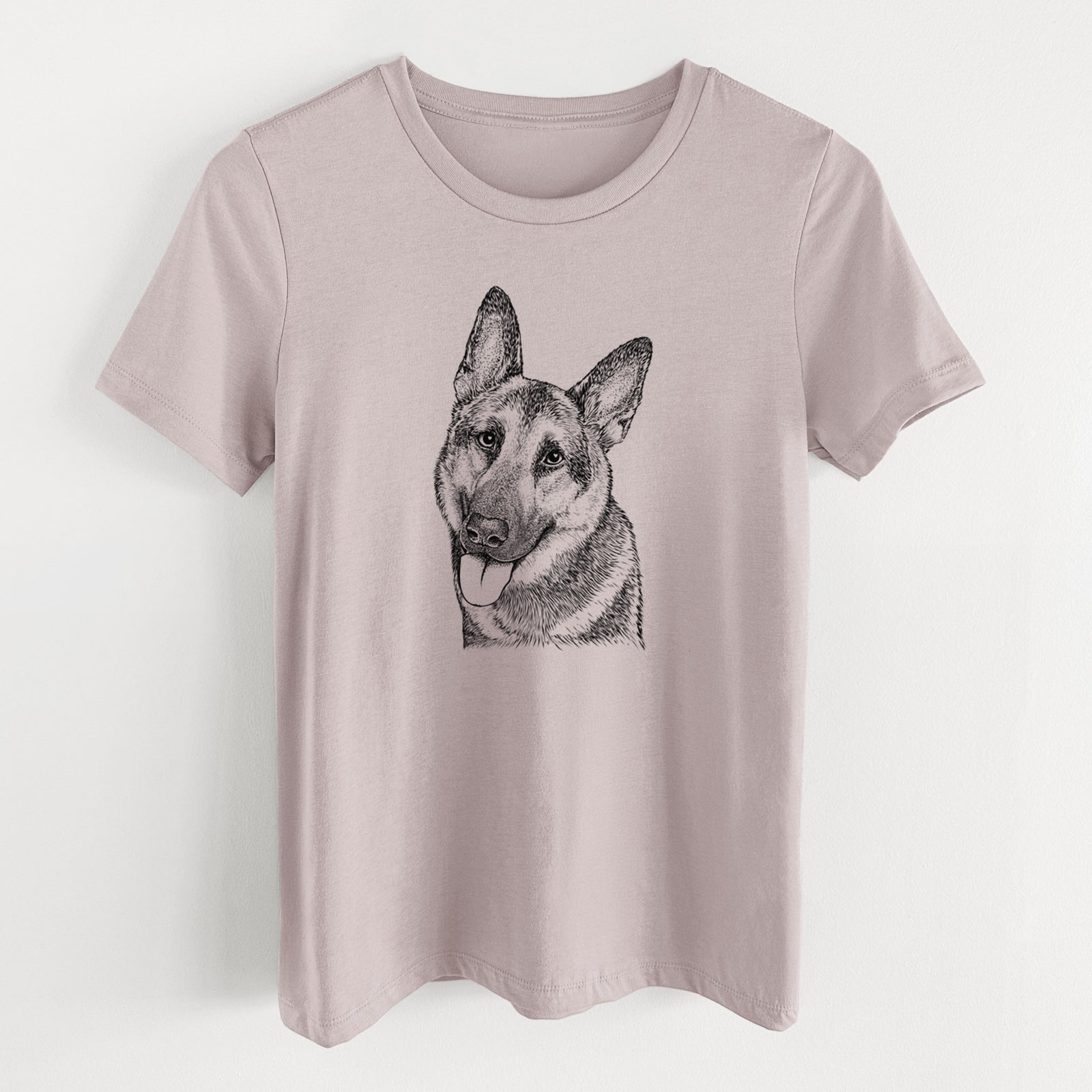 Bare Whitaker the German Shepherd - Women's Lightweight Relaxed Fit 100% Cotton Crewneck
