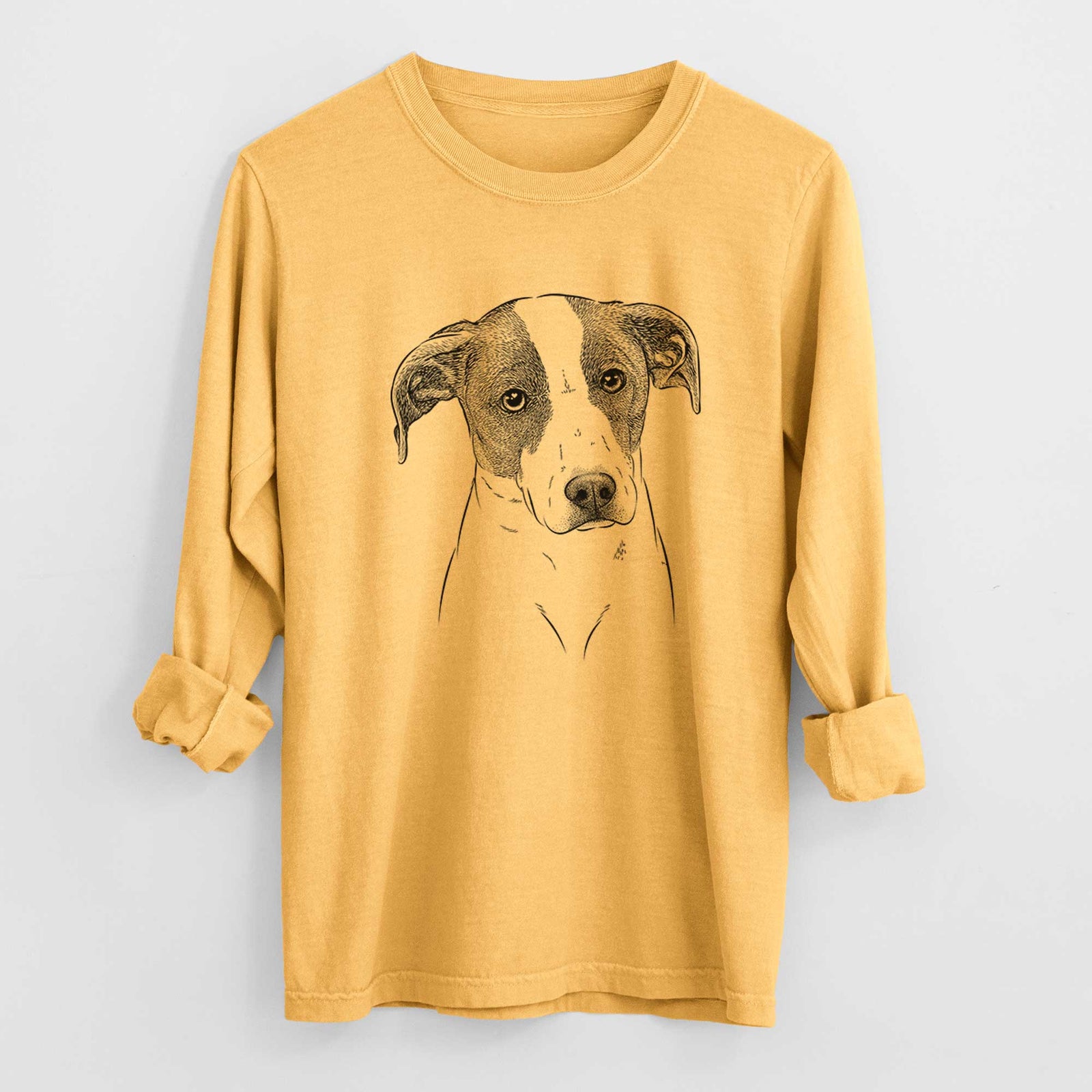 Bare Zephyr the Pointer Mix - Men's Heavyweight 100% Cotton Long Sleeve