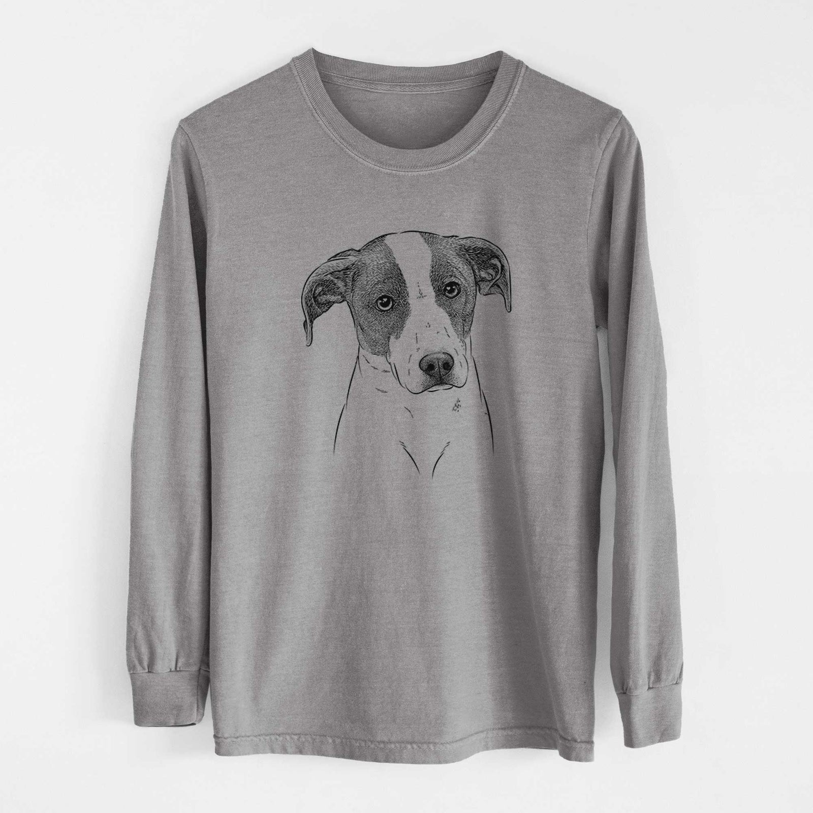 Bare Zephyr the Pointer Mix - Men's Heavyweight 100% Cotton Long Sleeve