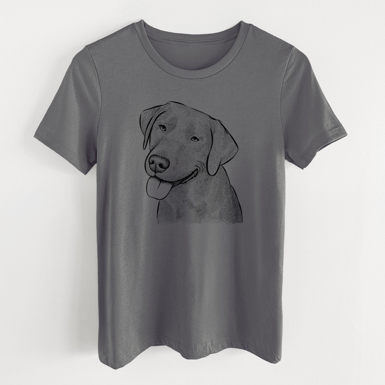 Bare Zeppelin the Black Labrador - Women's Lightweight Relaxed Fit 100% Cotton Crewneck