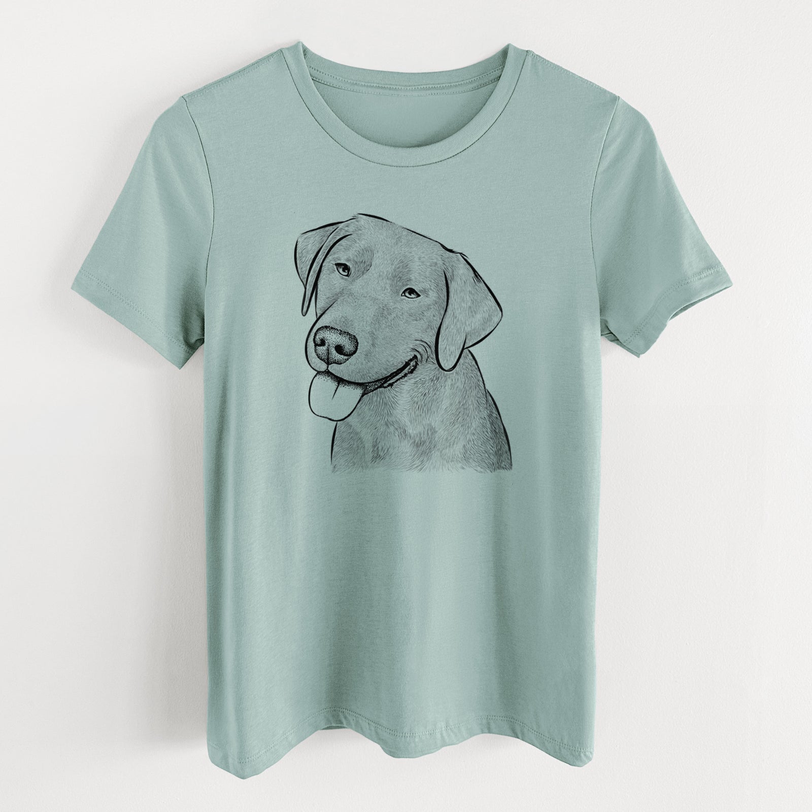 Bare Zeppelin the Black Labrador - Women's Lightweight Relaxed Fit 100% Cotton Crewneck