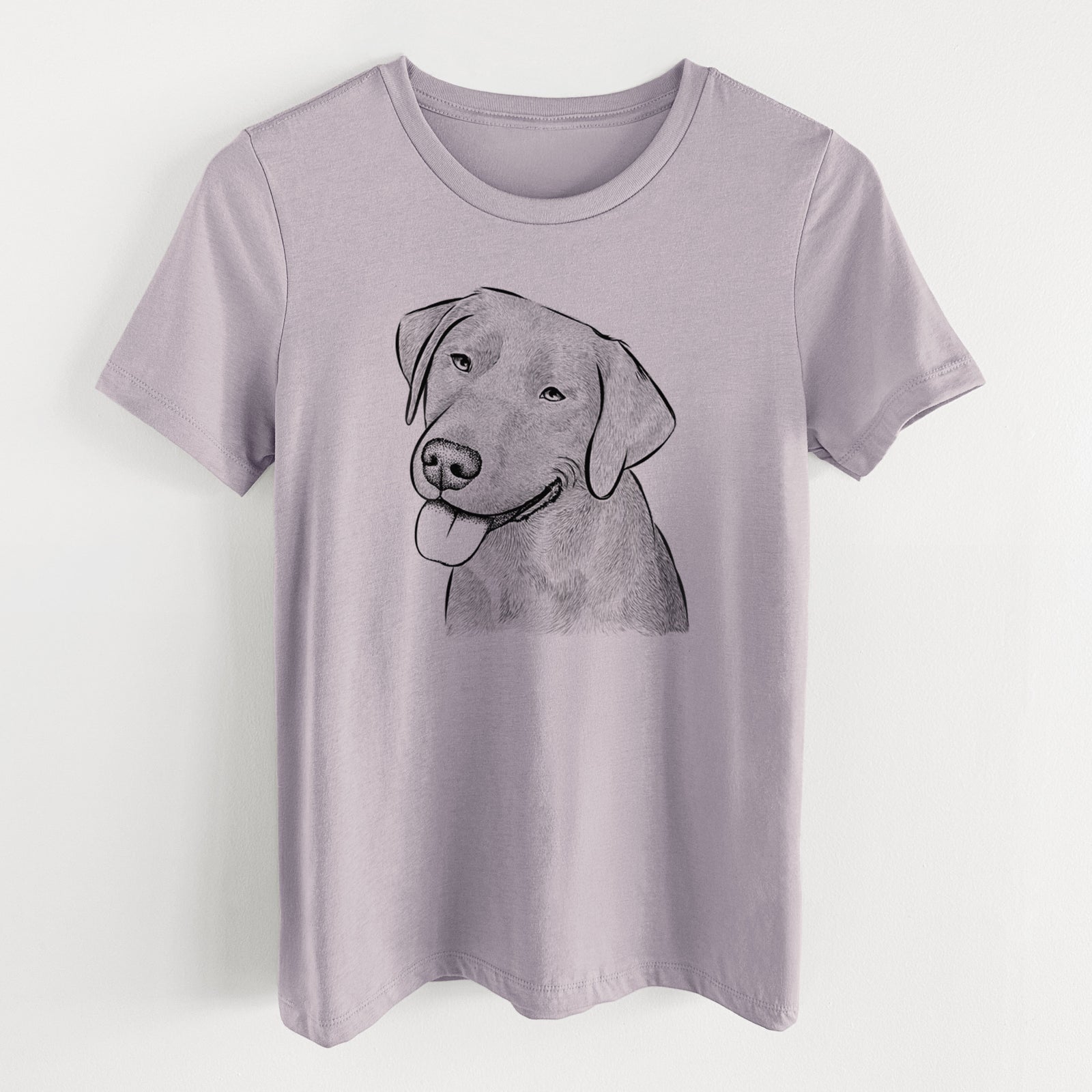 Bare Zeppelin the Black Labrador - Women's Lightweight Relaxed Fit 100% Cotton Crewneck