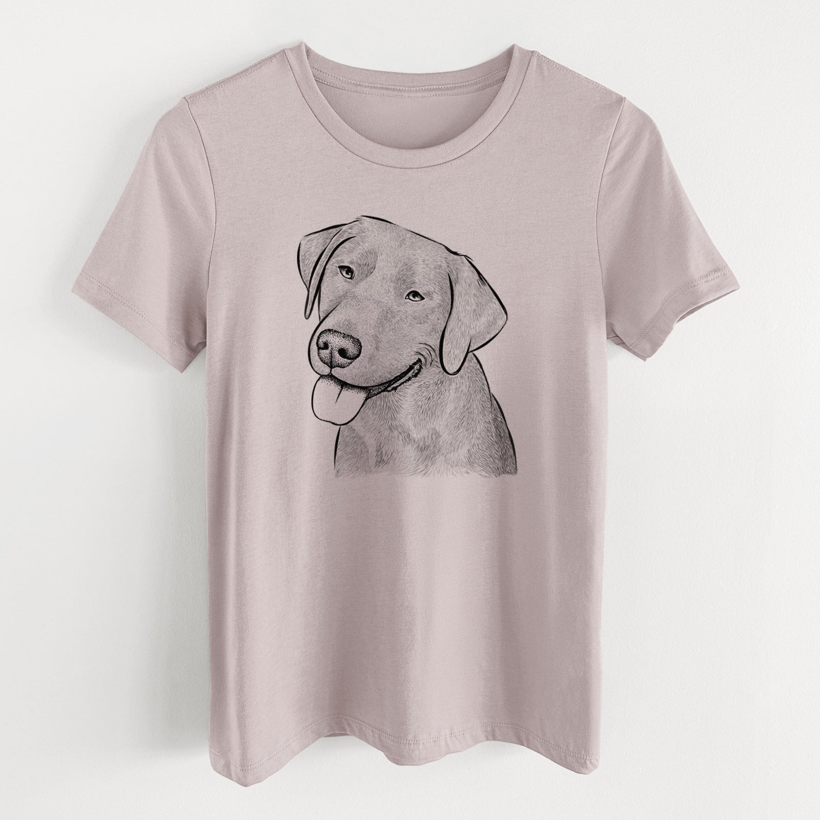 Bare Zeppelin the Black Labrador - Women's Lightweight Relaxed Fit 100% Cotton Crewneck