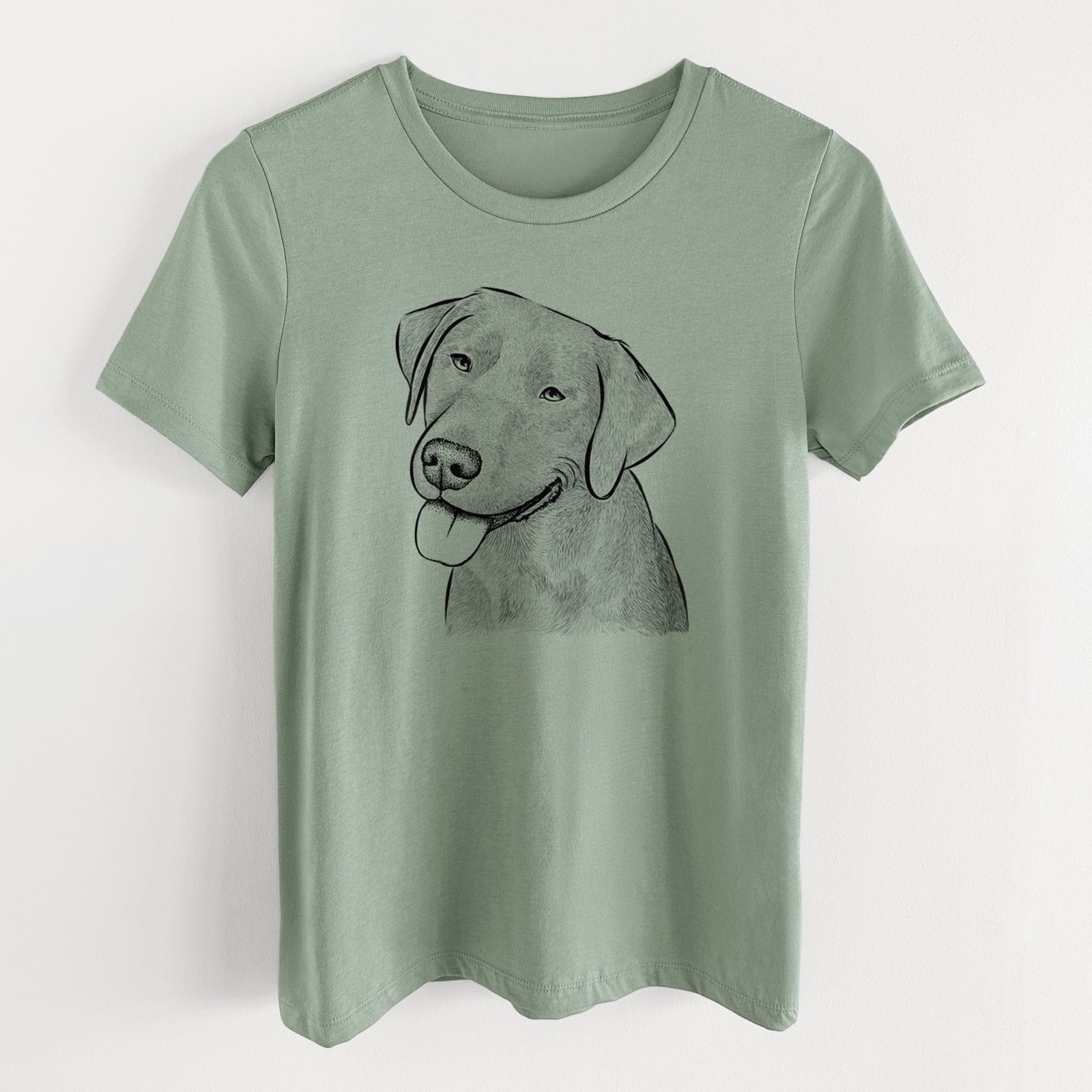 Bare Zeppelin the Black Labrador - Women's Lightweight Relaxed Fit 100% Cotton Crewneck