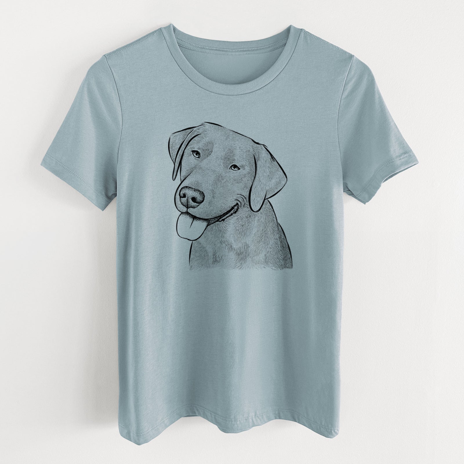 Bare Zeppelin the Black Labrador - Women's Lightweight Relaxed Fit 100% Cotton Crewneck