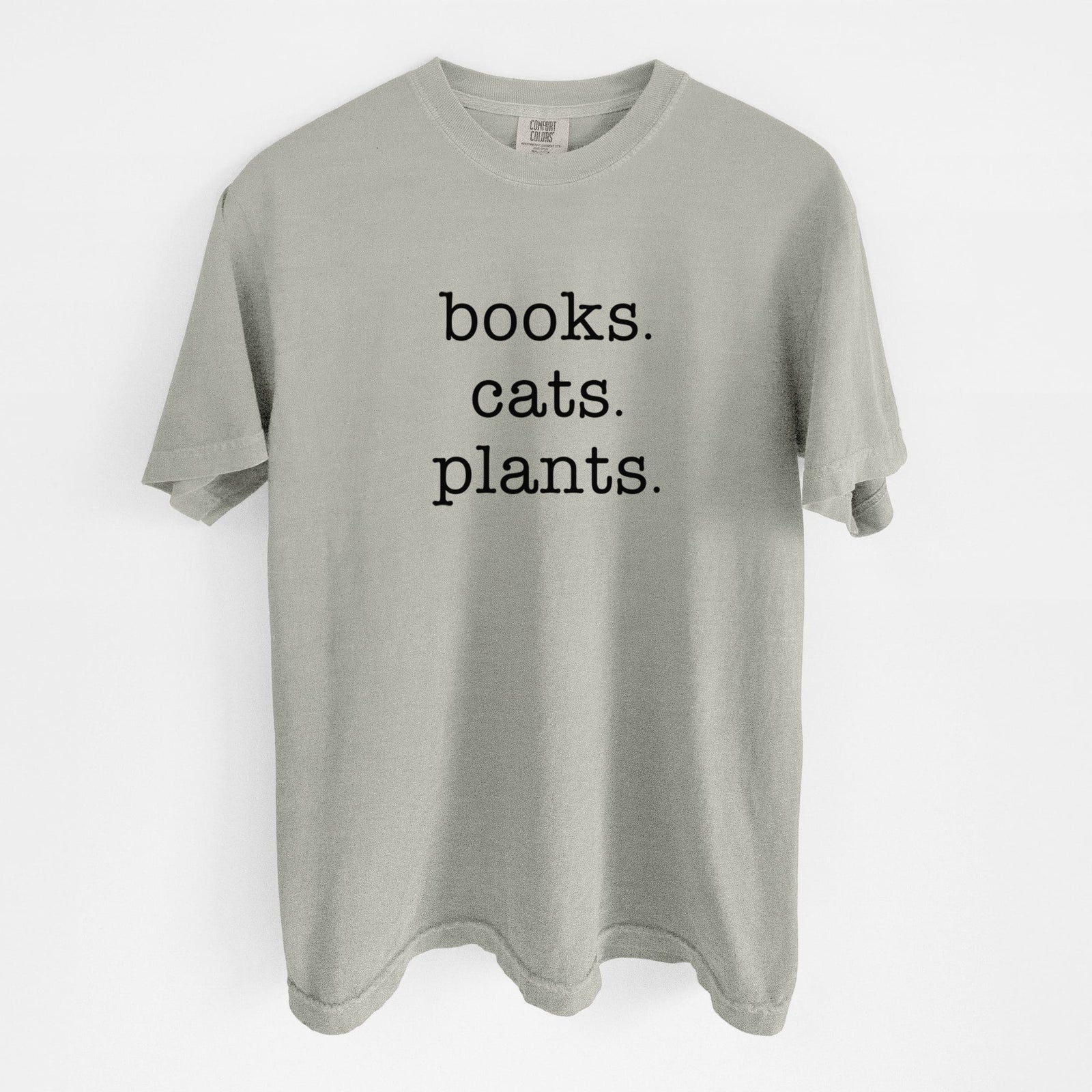 books. cats. plants. - Unisex Comfort Colors Garment-Dyed Heavyweight T-shirt in Sandstone