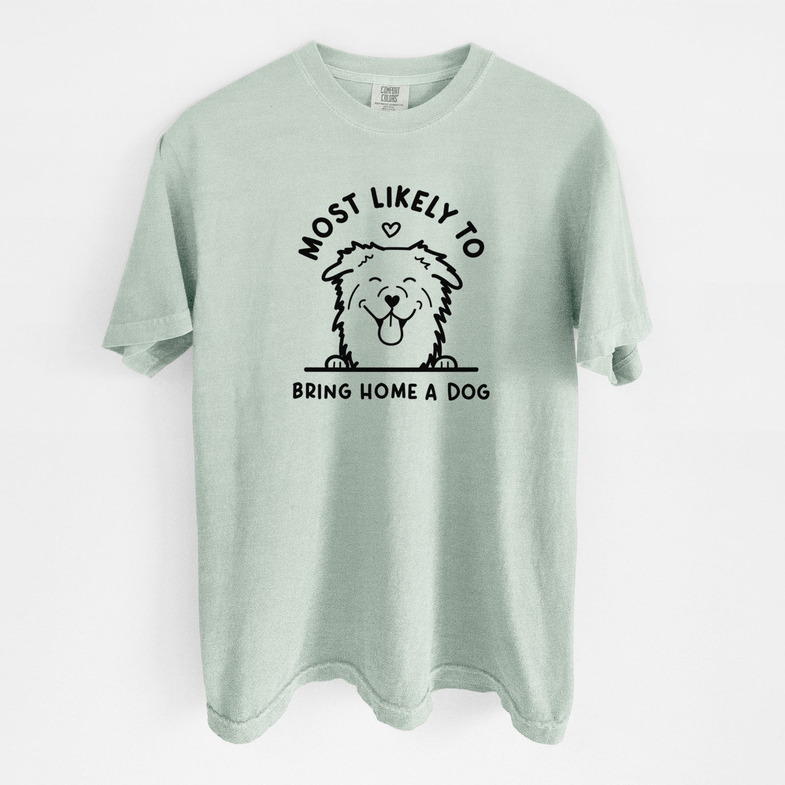 Most Likely to Bring Home a Dog - Aussie - Unisex Comfort Colors Garment-Dyed Heavyweight T-shirt in Bay