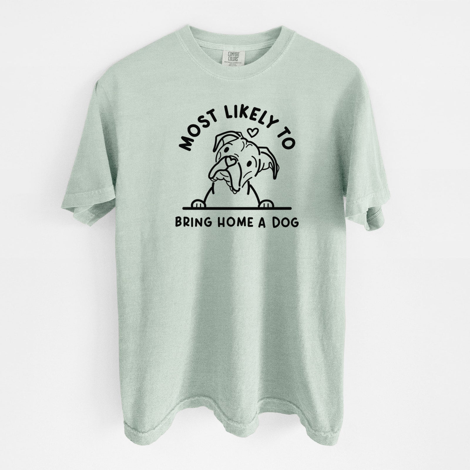 Most Likely to Bring Home a Dog - Boxer - Unisex Comfort Colors Garment-Dyed Heavyweight T-shirt in Bay
