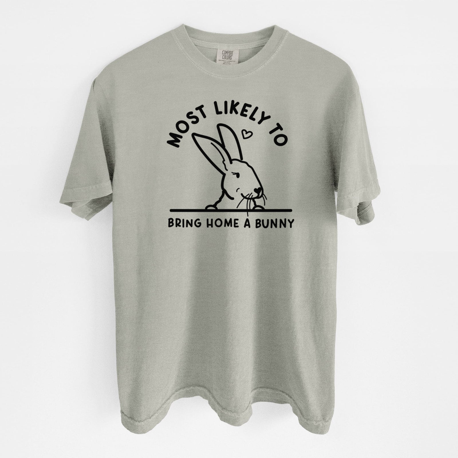 Most Likely to Bring Home a Bunny - Unisex Comfort Colors Garment-Dyed Heavyweight T-shirt in Sandstone