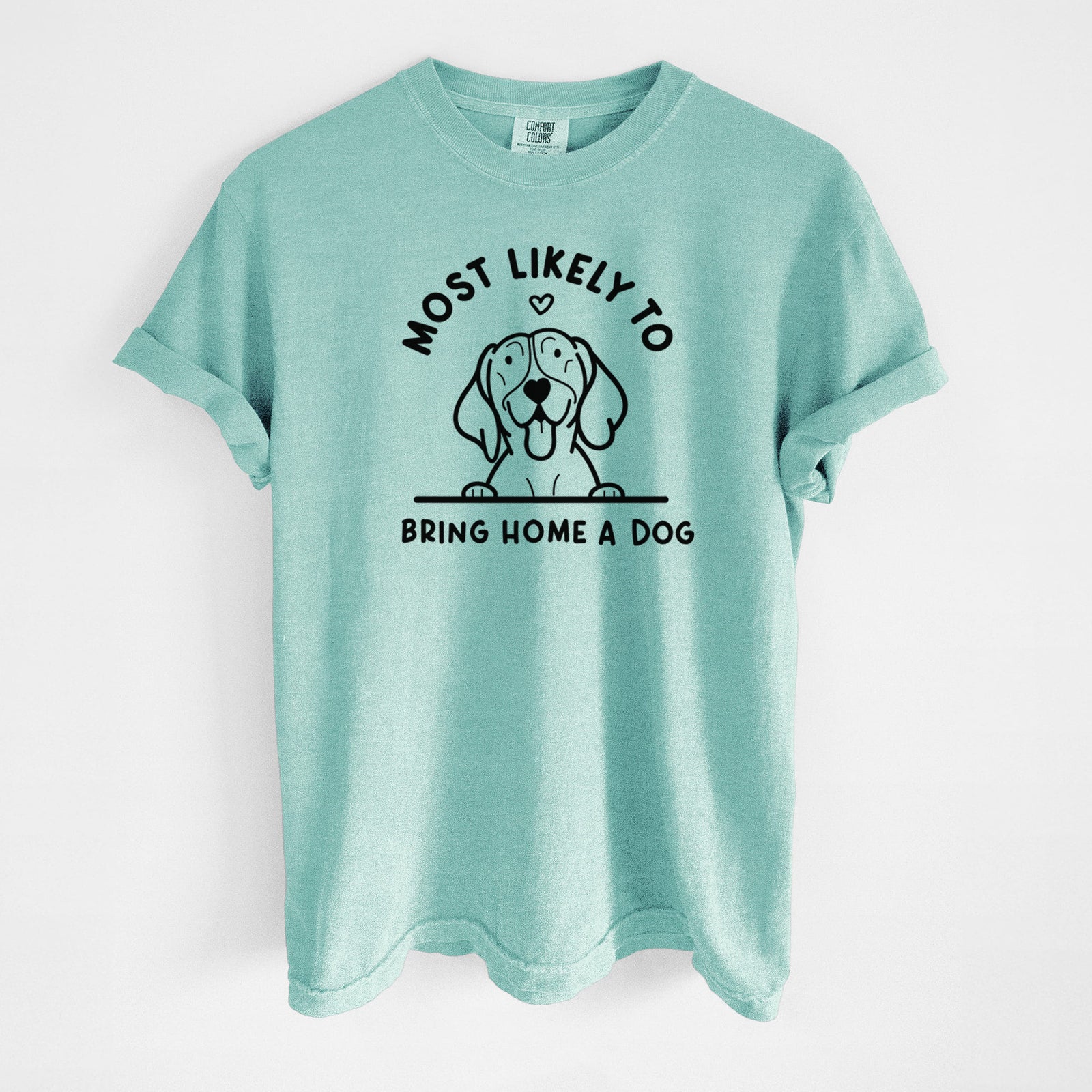 Most Likely to Bring Home a Dog - German Shorthaired Pointer - Unisex Comfort Colors Garment-Dyed Heavyweight T-shirt in Chalky Mint