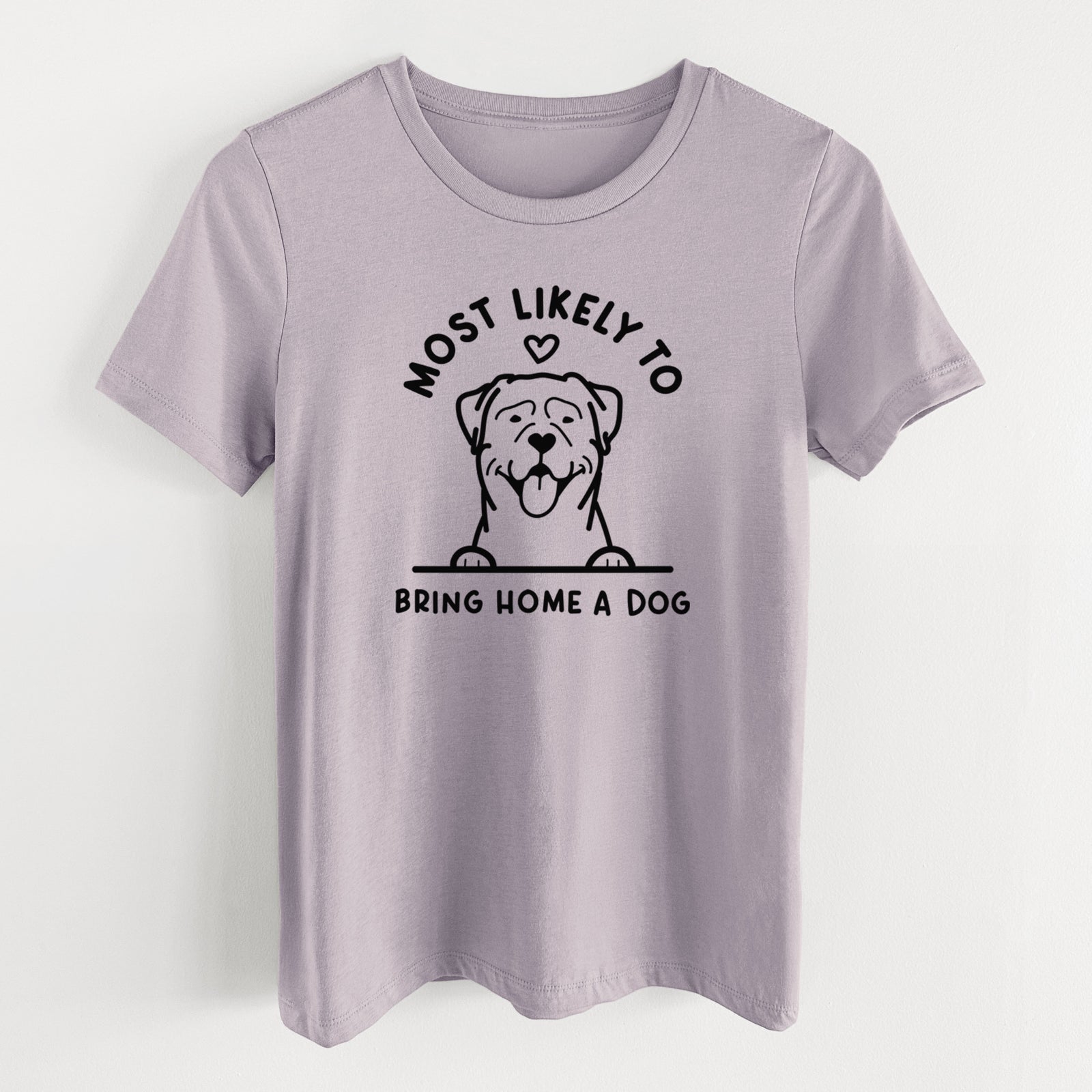 Most Likely to Bring Home a Dog - Rottweiler - Women's Lightweight Relaxed Fit 100% Cotton Crewneck
