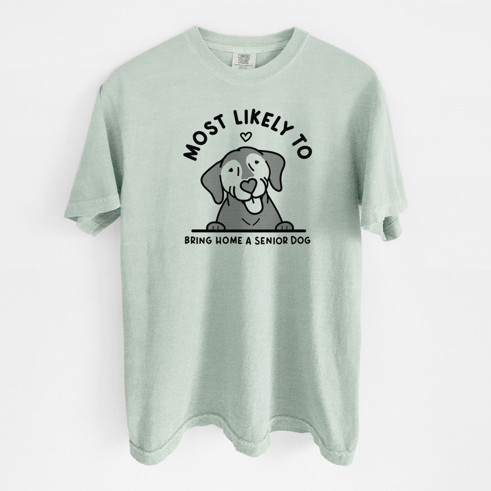 Most Likely to Bring Home a Senior Dog - Unisex Comfort Colors Garment-Dyed Heavyweight T-shirt in Bay