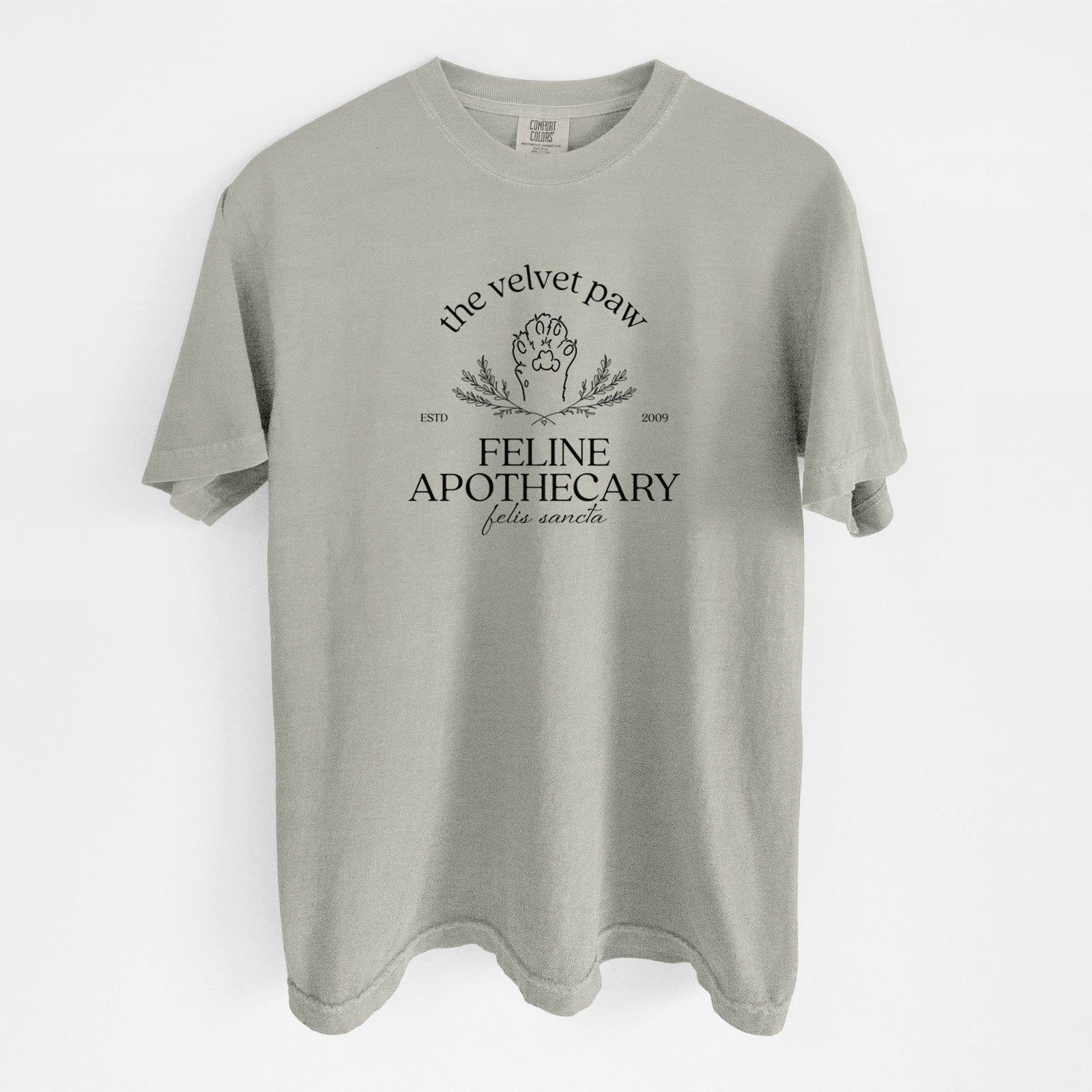 The Velvet Paw – Feline Apothecary - Unisex Comfort Colors Garment-Dyed Heavyweight T-shirt in Sandstone