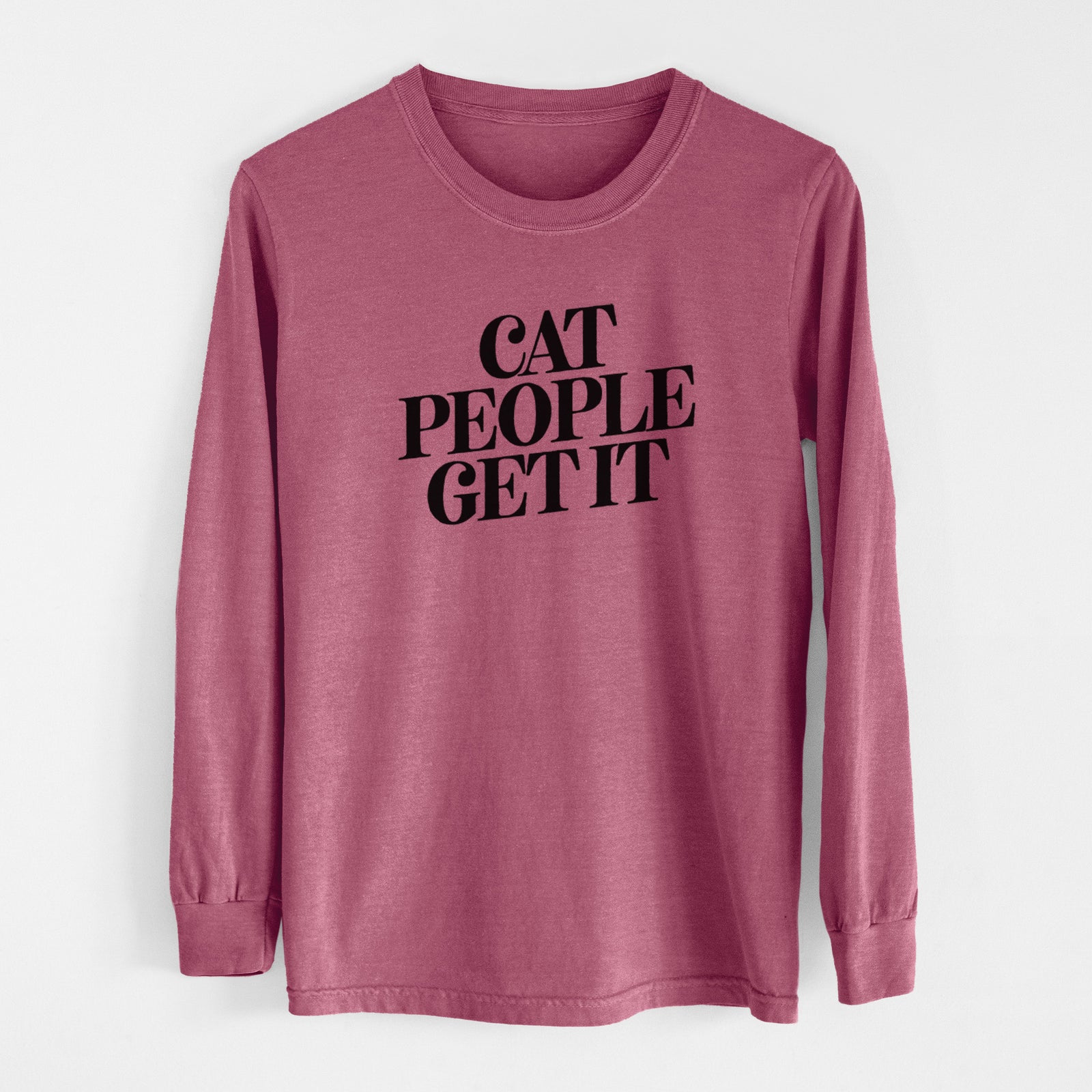 Cat People Get it - Men's Heavyweight 100% Cotton Long Sleeve