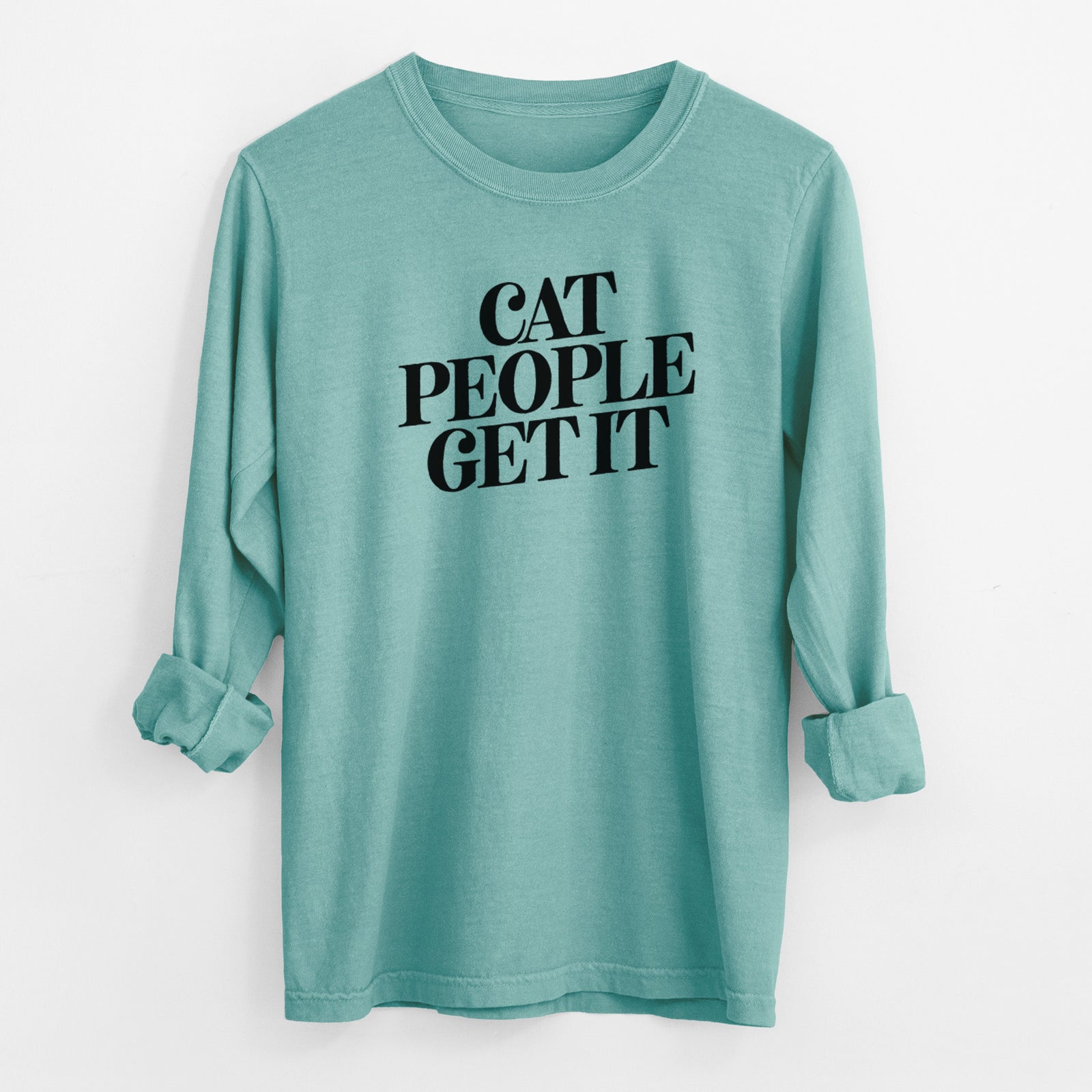Cat People Get it - Men's Heavyweight 100% Cotton Long Sleeve