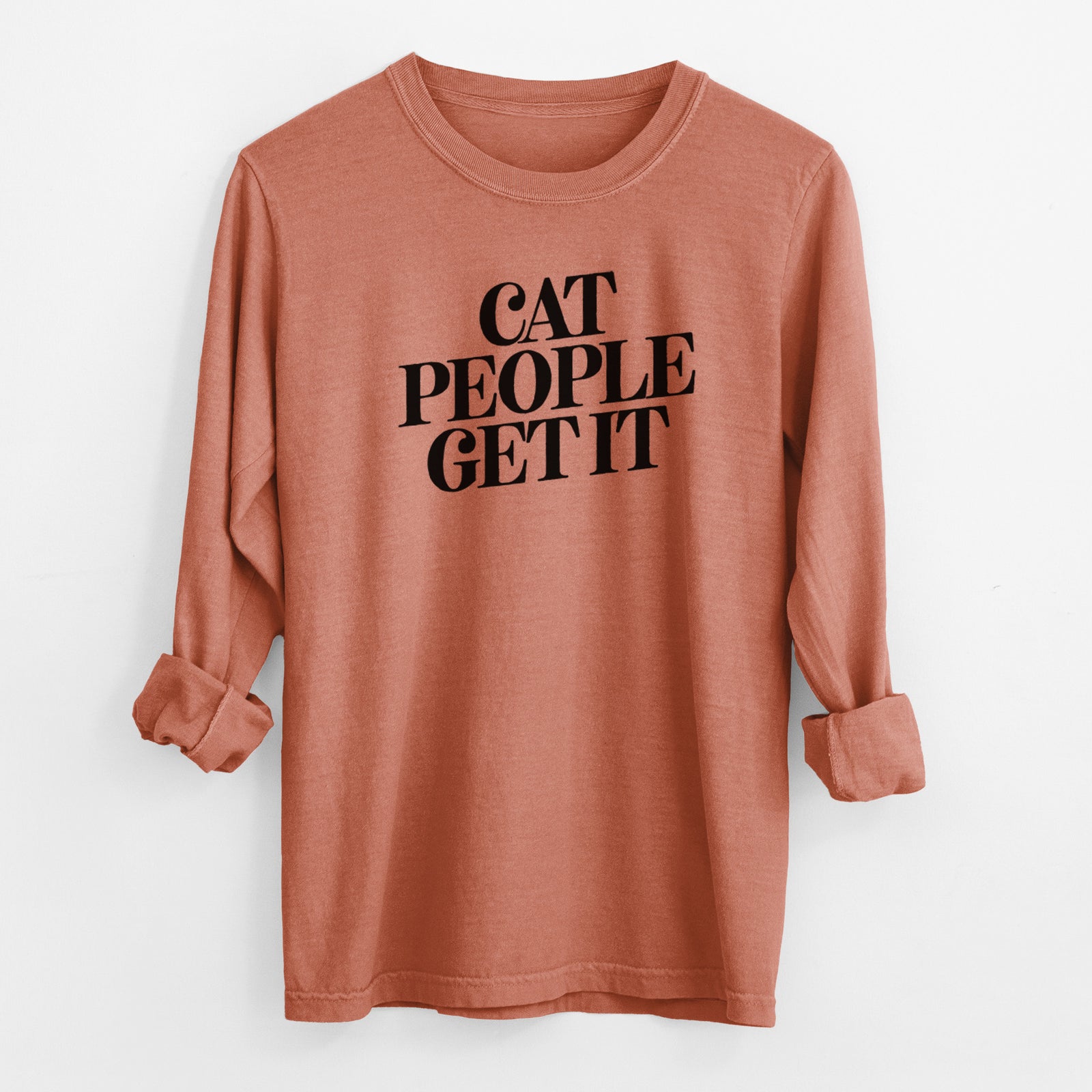 Cat People Get it - Men's Heavyweight 100% Cotton Long Sleeve
