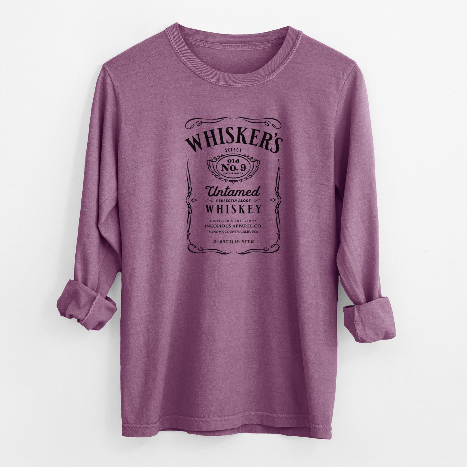 Whisker’s No. 9 – Untamed Whiskey - Men's Heavyweight 100% Cotton Long Sleeve