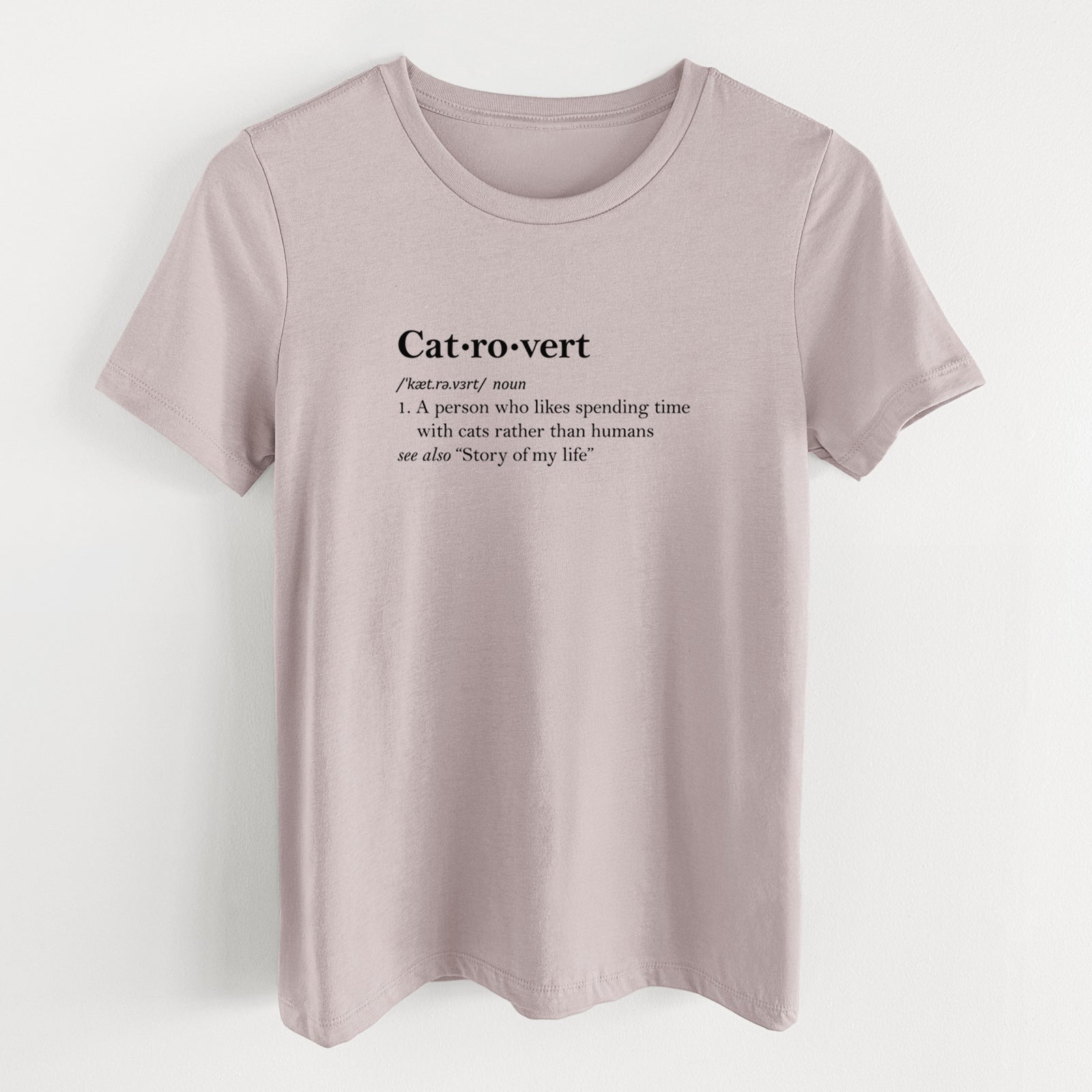 Catrovert Definition - Women's Lightweight Relaxed Fit 100% Cotton Crewneck