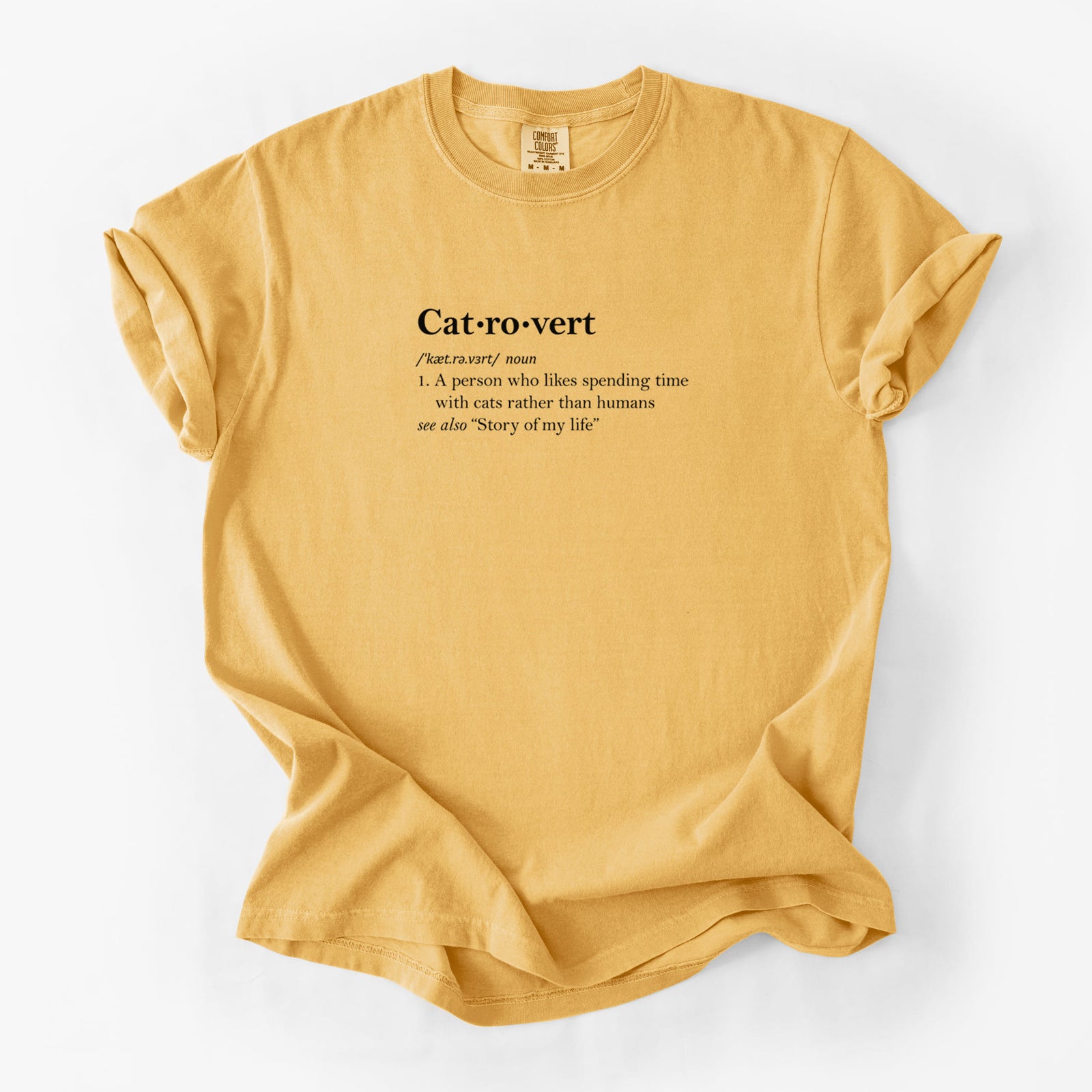 Catrovert Definition - Unisex Comfort Colors Garment-Dyed Heavyweight T-shirt in Golden Wheat