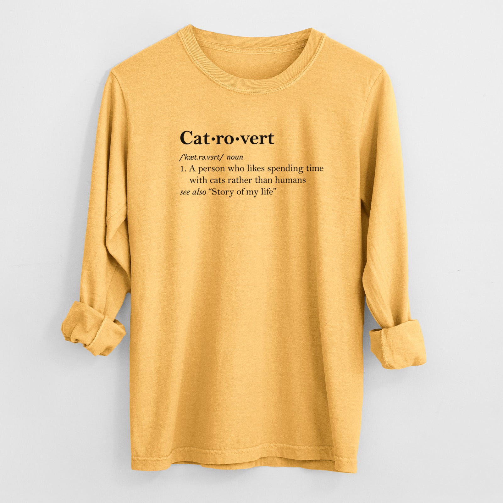 Catrovert Definition - Men's Heavyweight 100% Cotton Long Sleeve