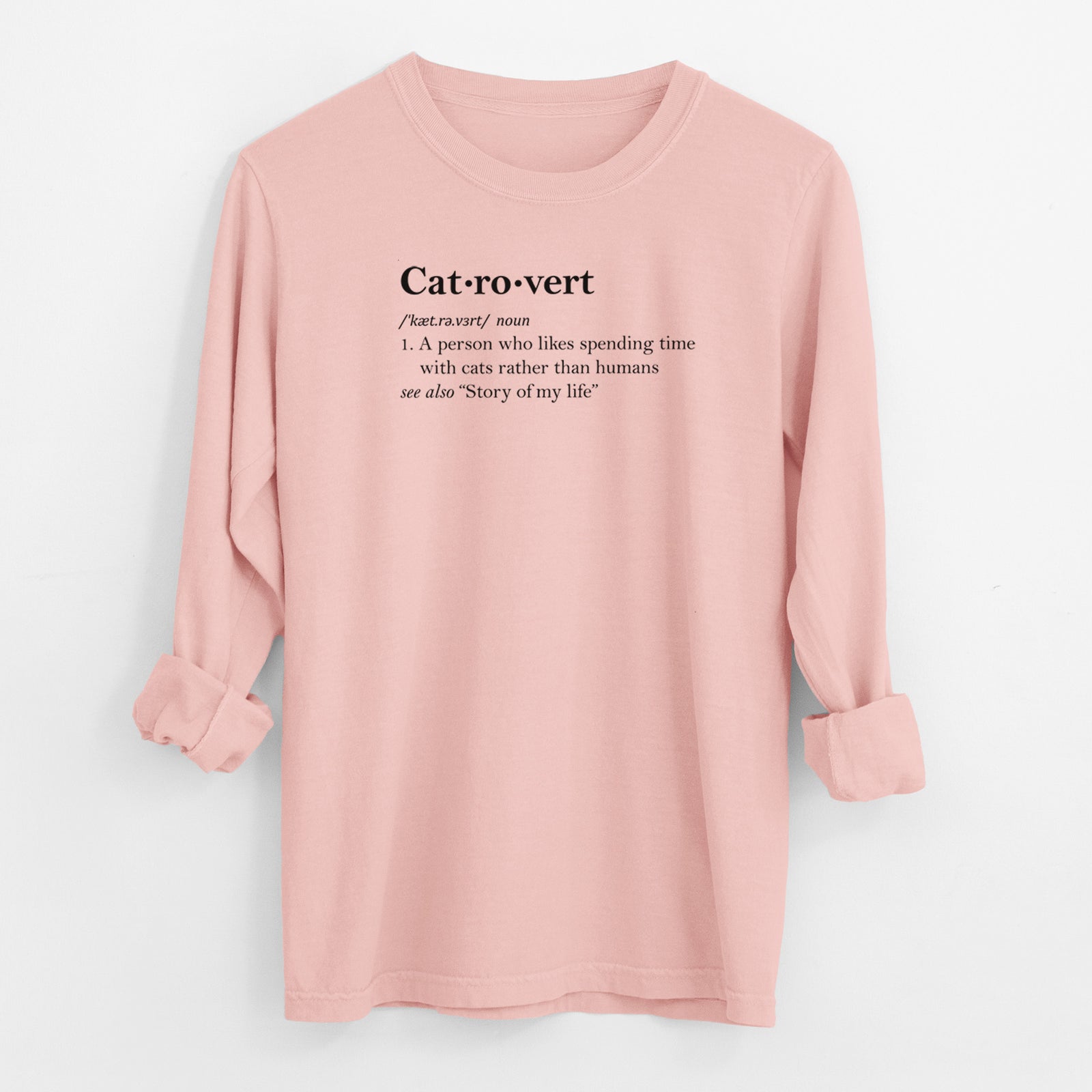 Catrovert Definition - Men's Heavyweight 100% Cotton Long Sleeve