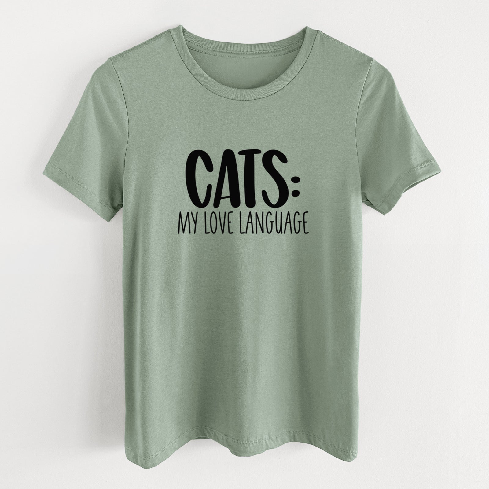 Cats: My Love Language - Women's Lightweight Relaxed Fit 100% Cotton Crewneck