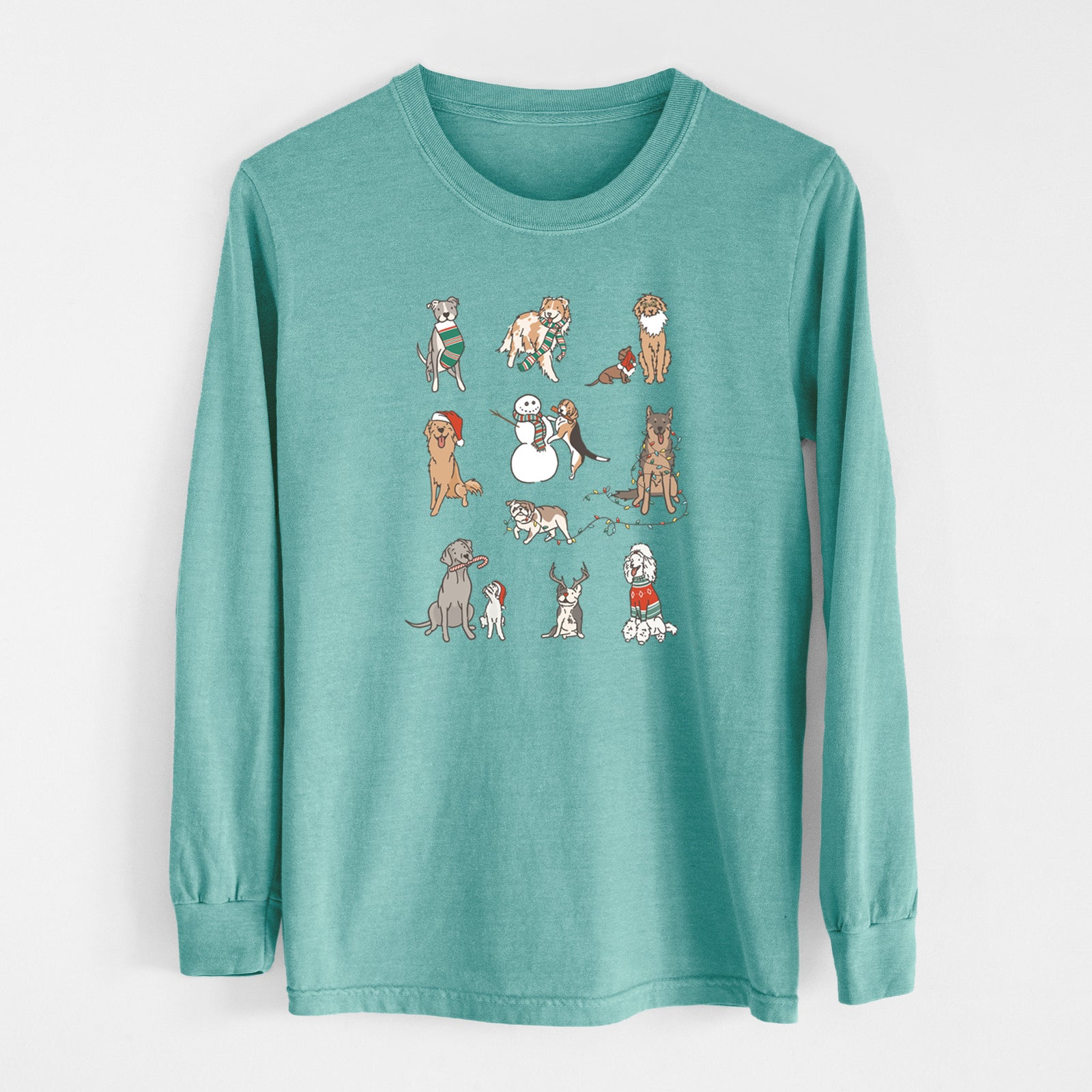 Christmas Pups - Heavyweight 100% Cotton Long Sleeve