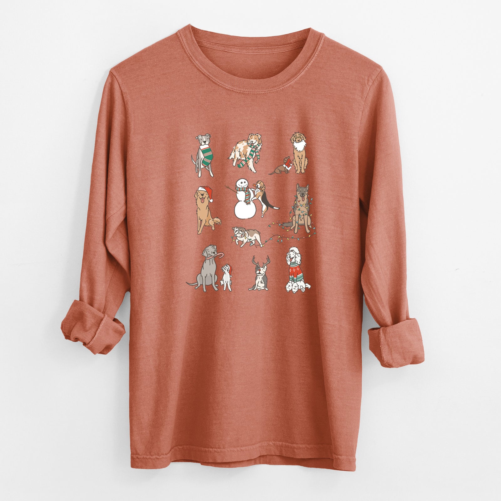 Christmas Pups - Heavyweight 100% Cotton Long Sleeve